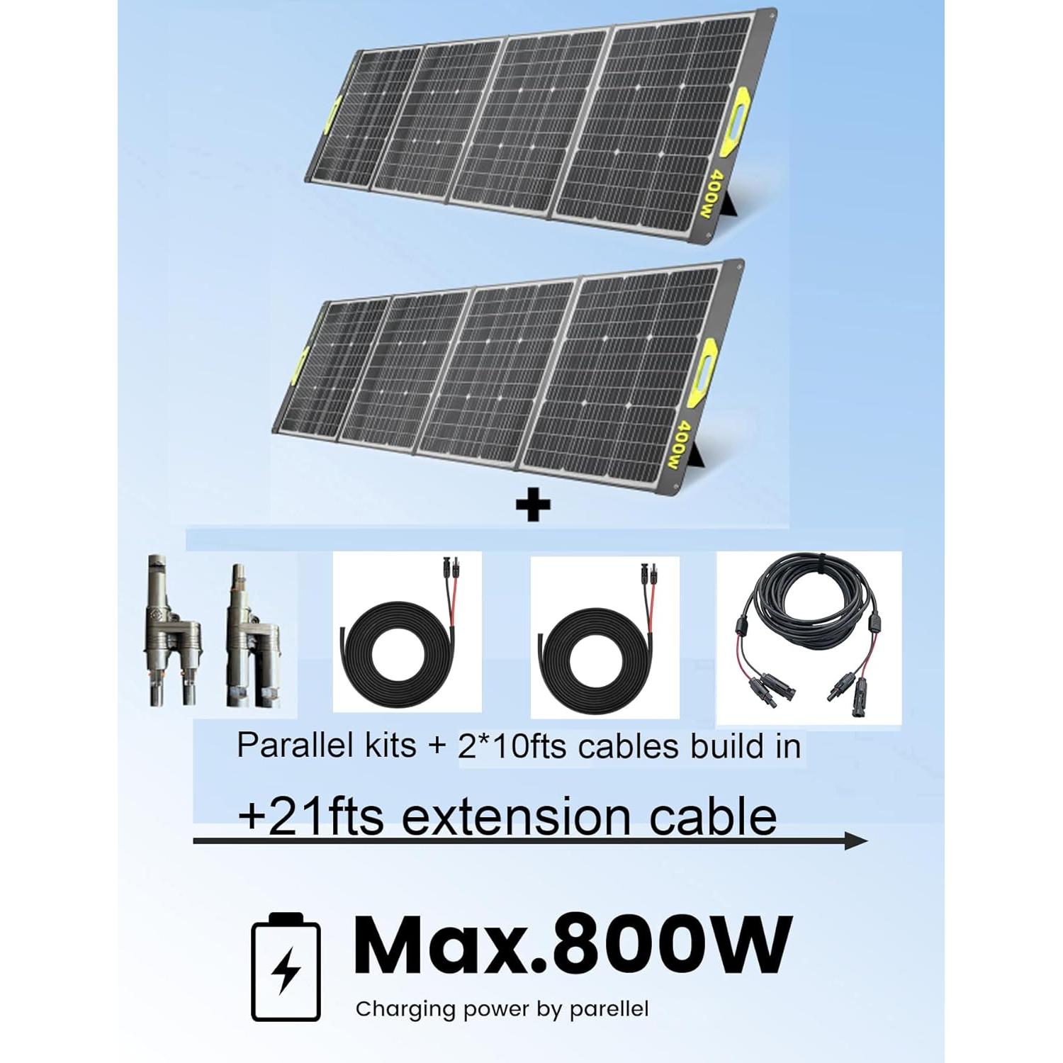 Panel Solar Portátil Greenmagic 800W Plegable 39V IP67