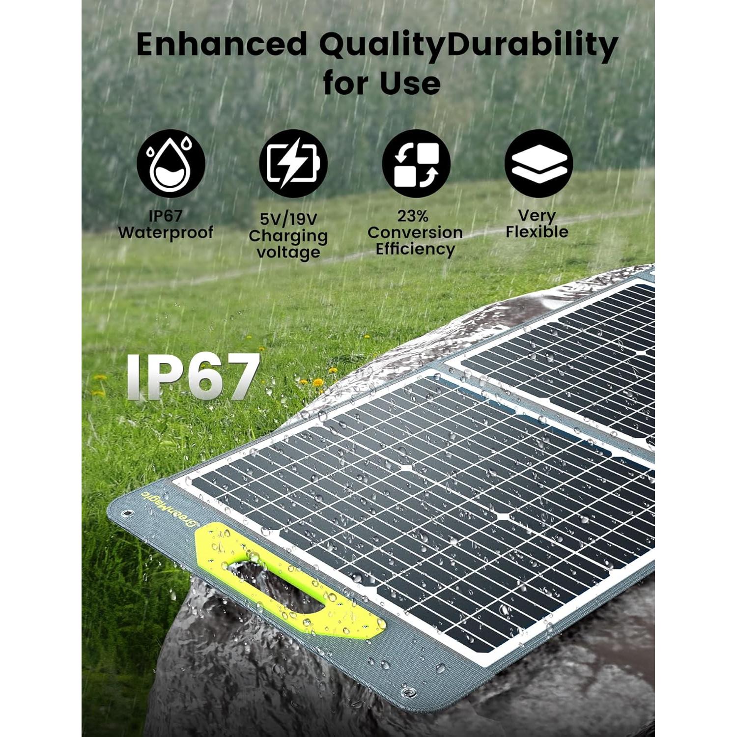 Panel Solar Portátil Greenmagic 800W Plegable 39V IP67