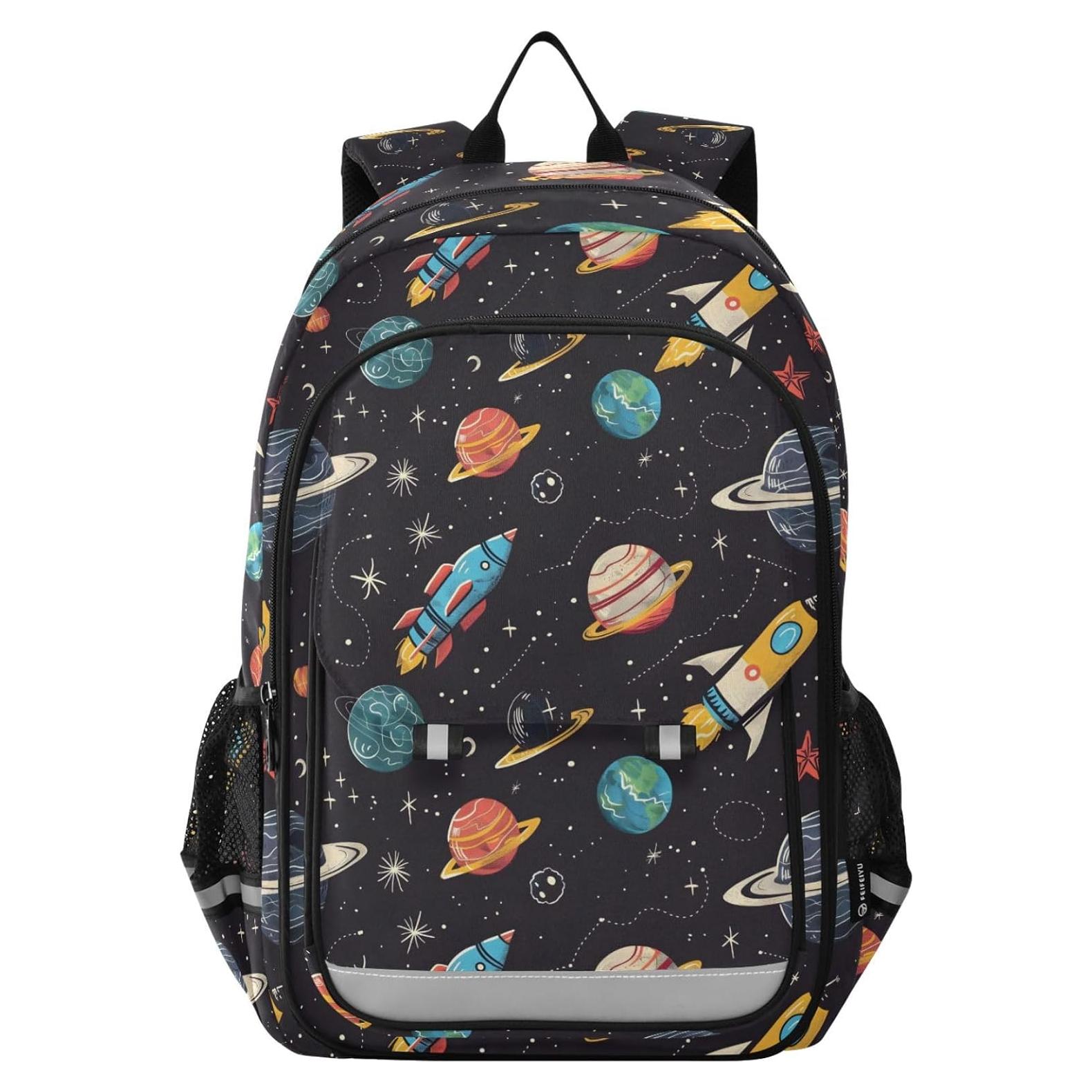Mochila Escolar Unisex Domook Cohetes Planetas 15L