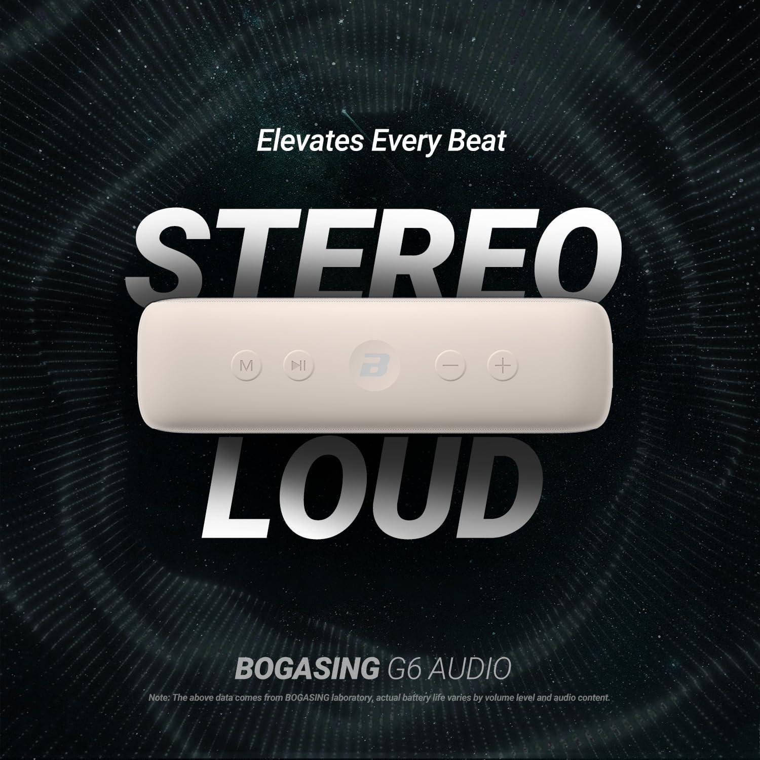 Altavoz Bluetooth BOGASING G6 30W Impermeable 35H Beige