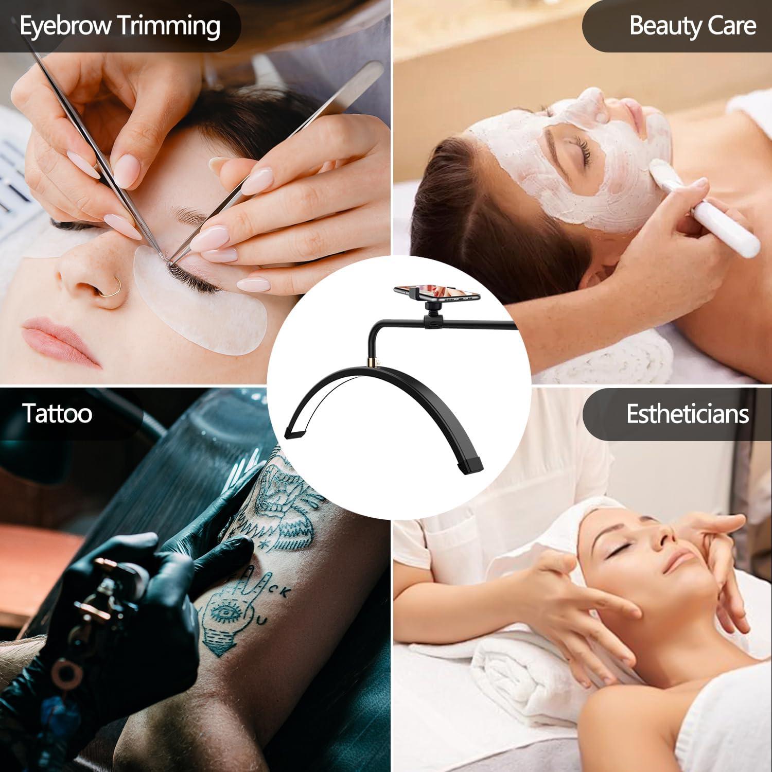 Luz de Pestañas LED Stjiatu con Soporte para Teléfono - Ajustable