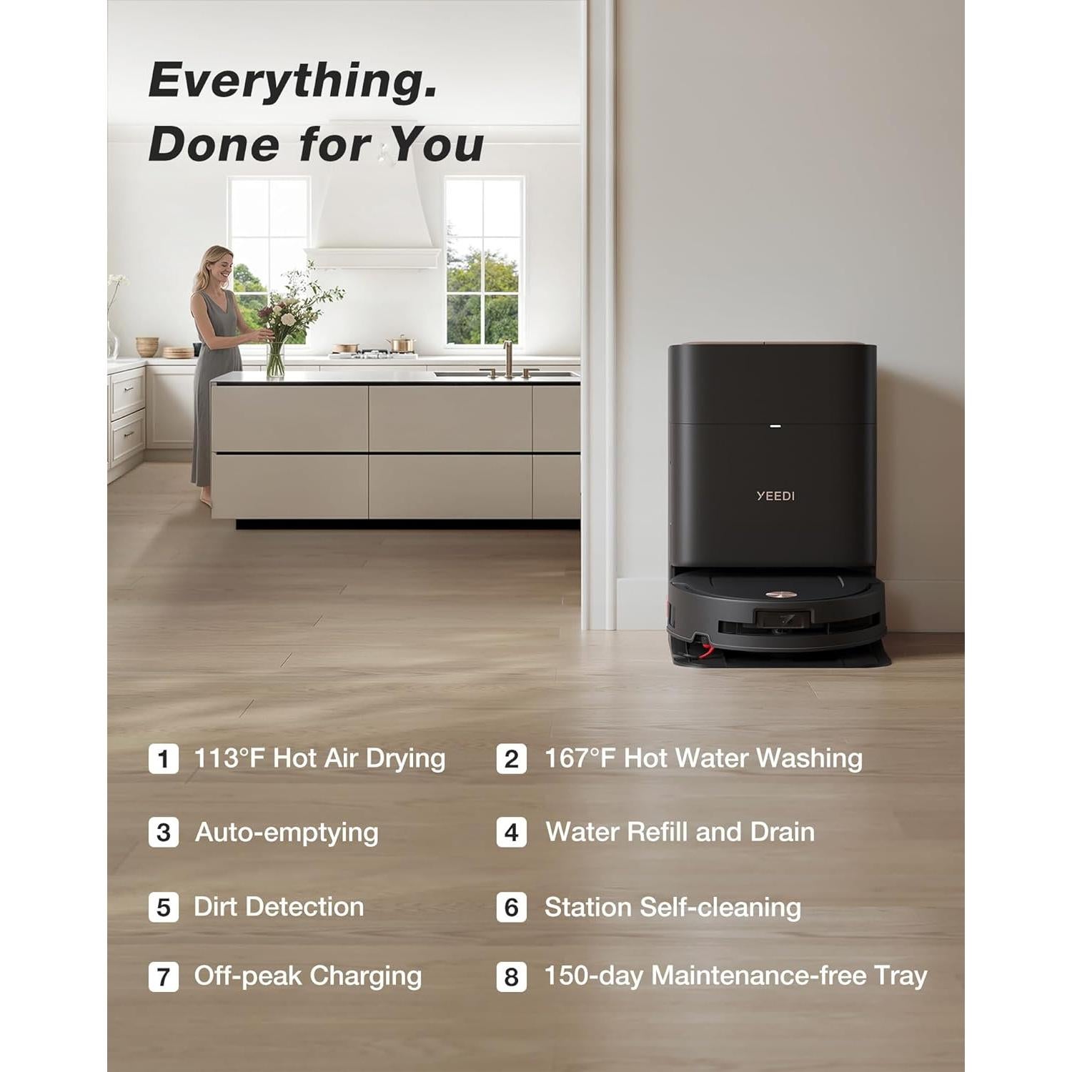 Aspiradora Robot Yeedi M14 Plus con Estación Omni, 18000Pa