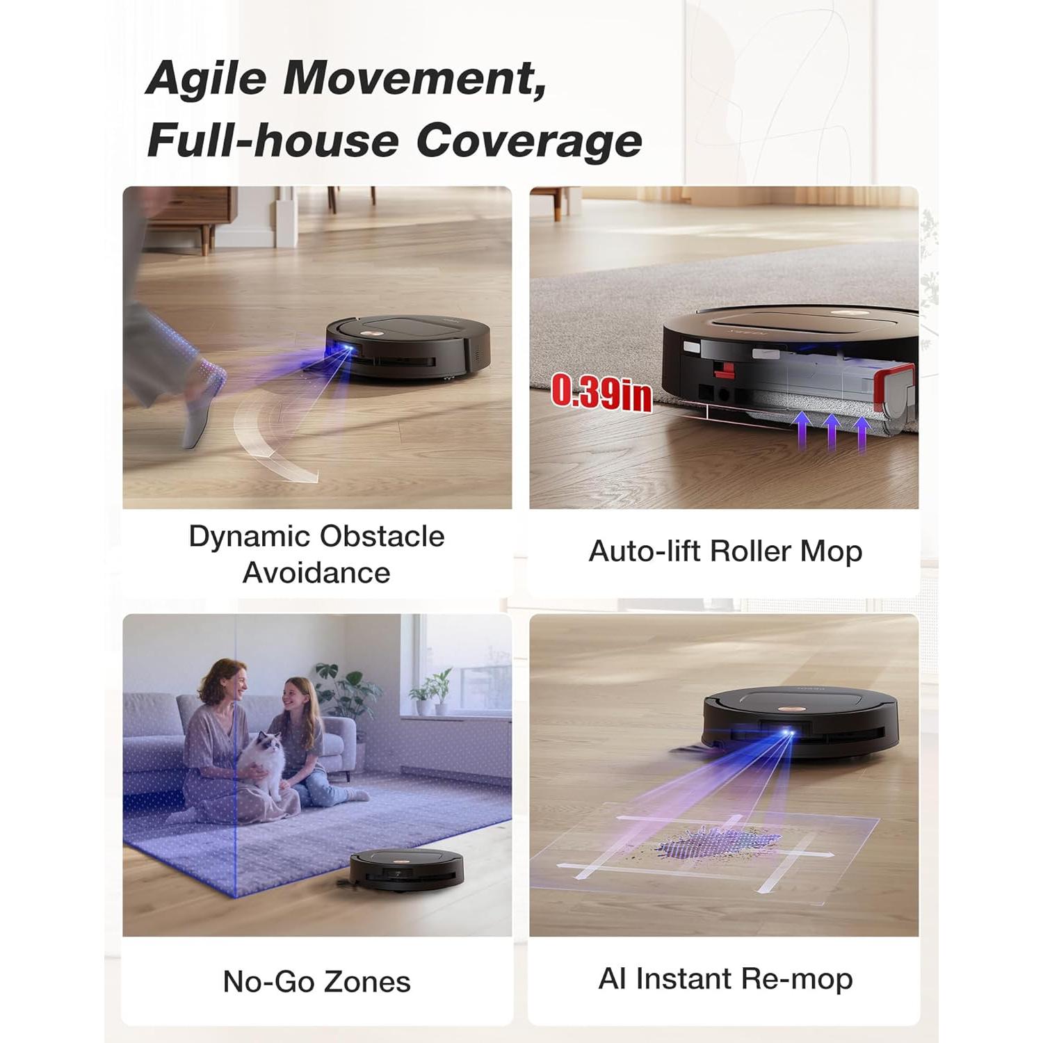 Aspiradora Robot Yeedi M14 Plus con Estación Omni, 18000Pa