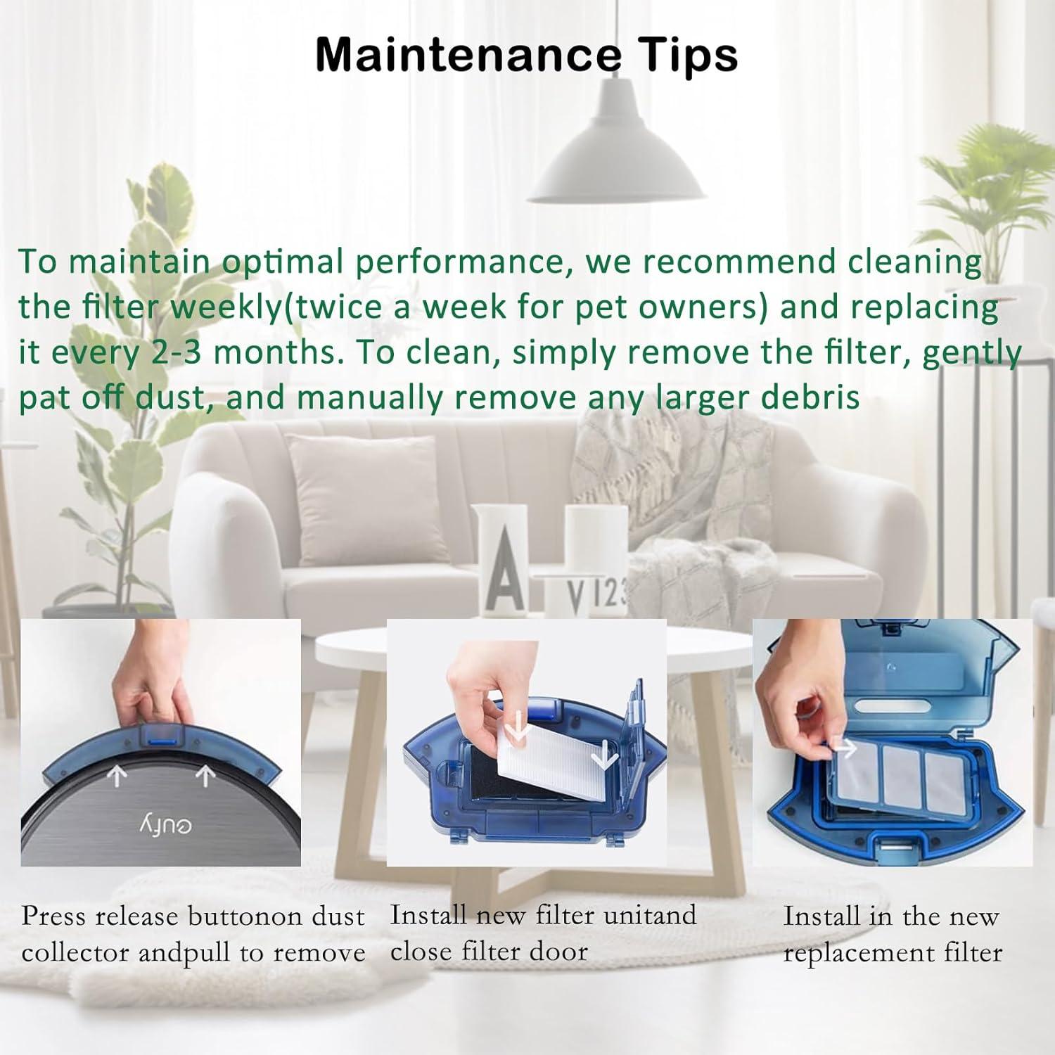 Kit de Repuestos eufy RoboVac 11S, 12, 15T, 15C, 25C, 30, 30C, 35C - 11 Piezas