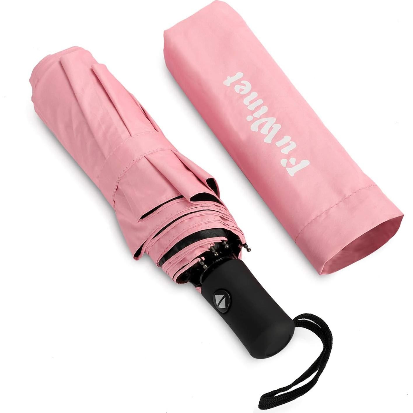 Paraguas Plegable Sakura Rosa a Prueba de Viento y Lluvia