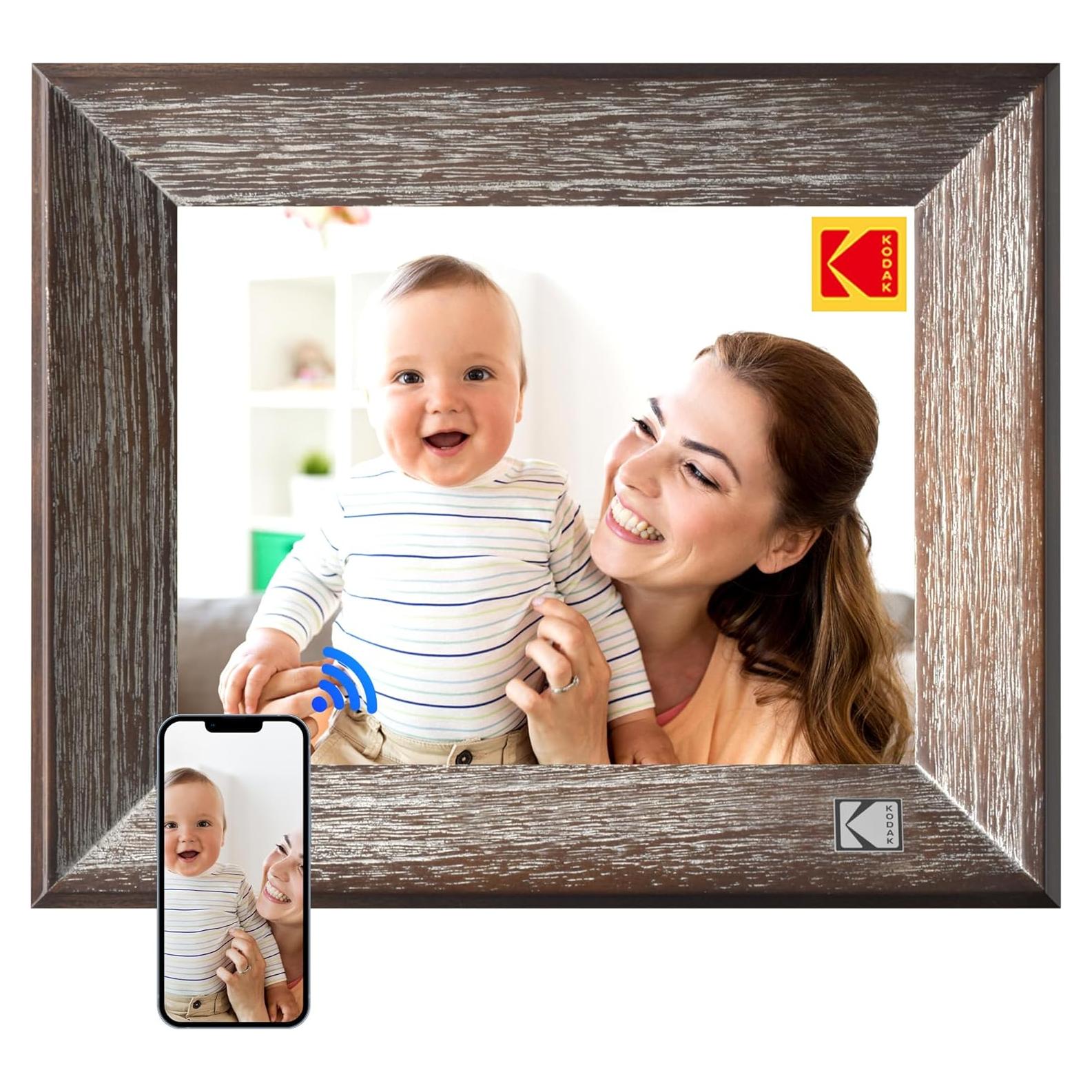 Marco de Fotos Digital KODAK 8" WiFi HD 1024x768 16GB Madera Gris