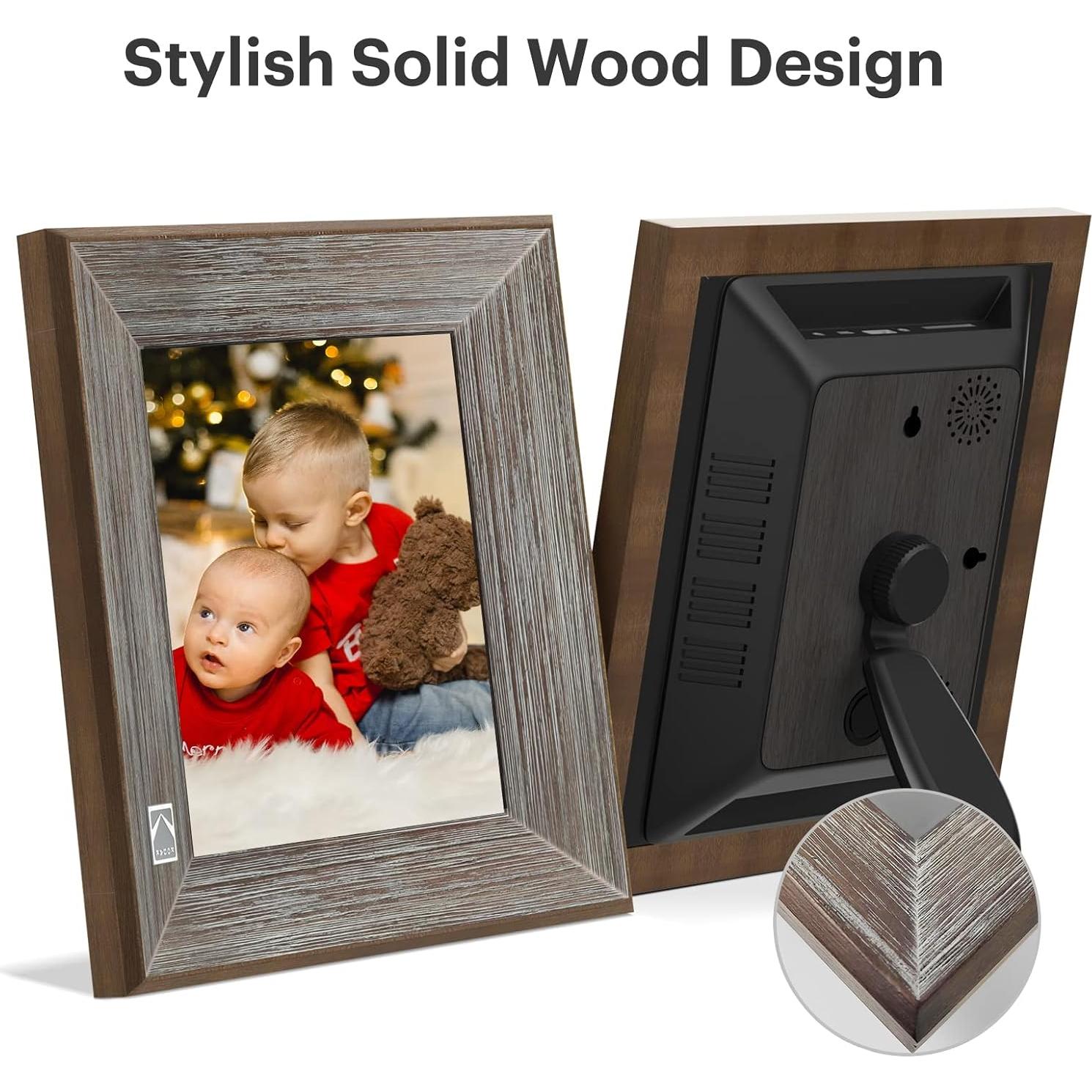 Marco de Fotos Digital KODAK 8" WiFi HD 1024x768 16GB Madera Gris