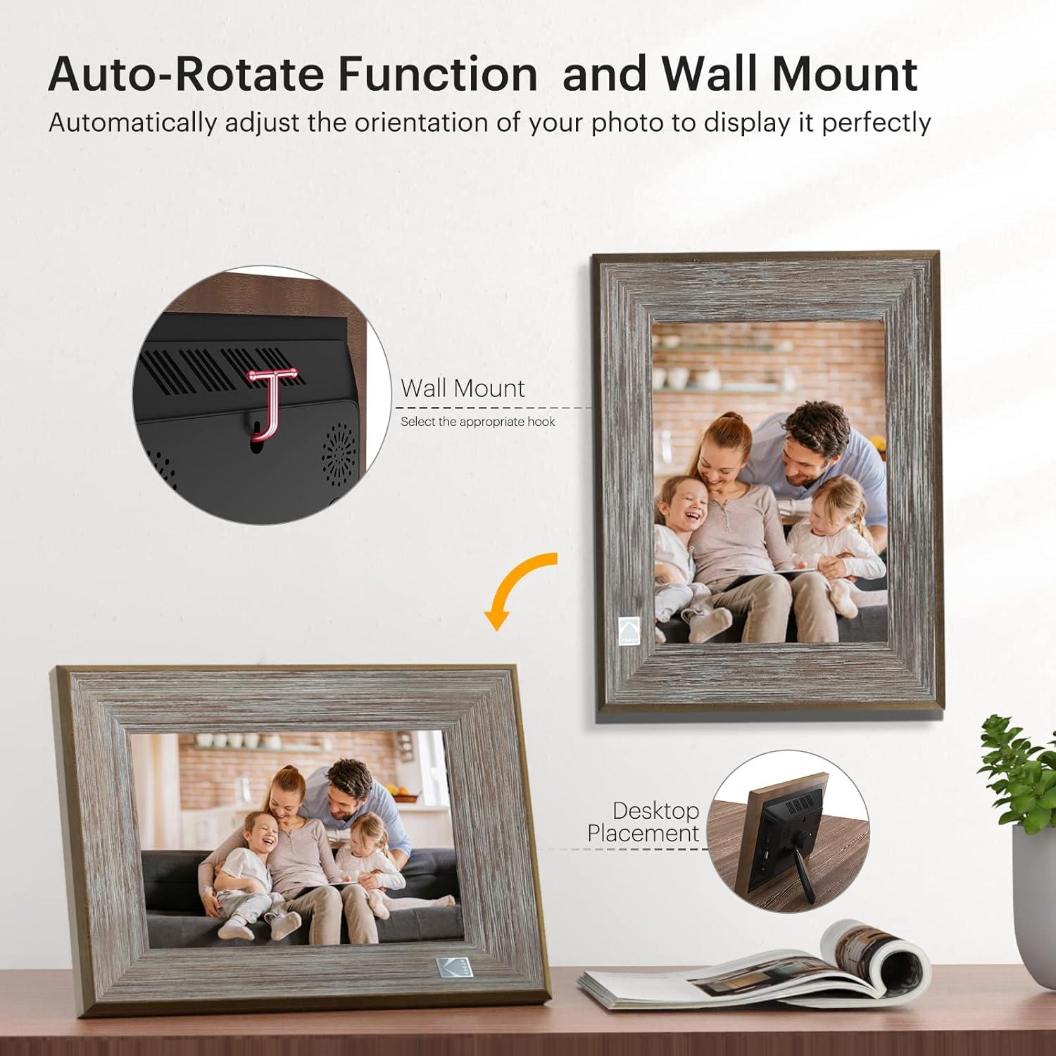 Marco de Fotos Digital KODAK 8" WiFi HD 1024x768 16GB Madera Gris