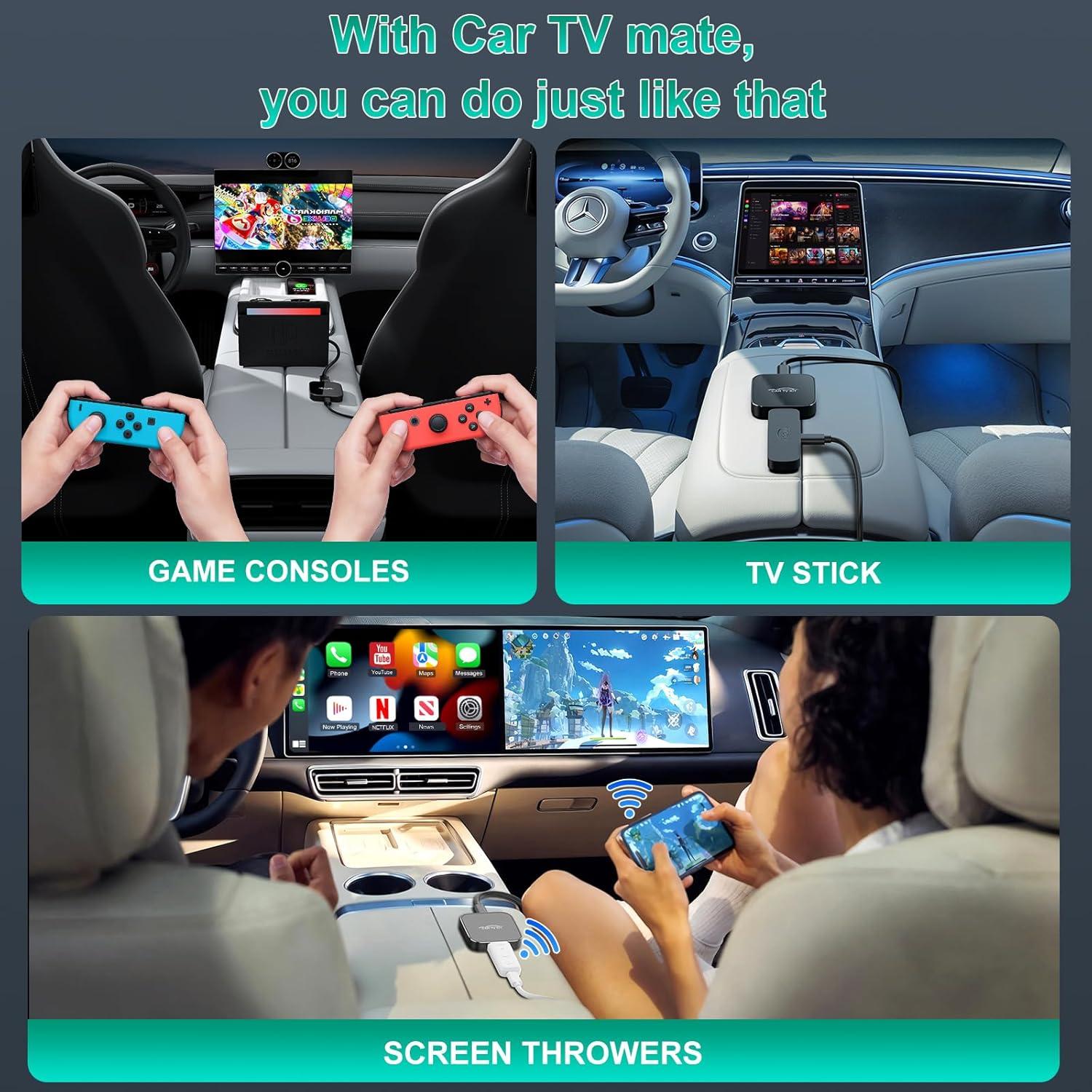 Adaptador Car TV Mate Max HDMI 3 en 1 CarPlay Android Auto