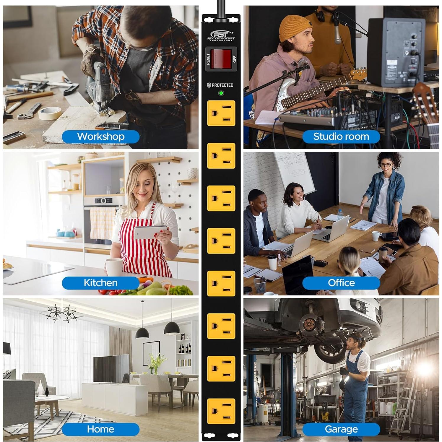 Tira de Energía CRST 2 Paquete Metal Pesado 2100J 6 Pies