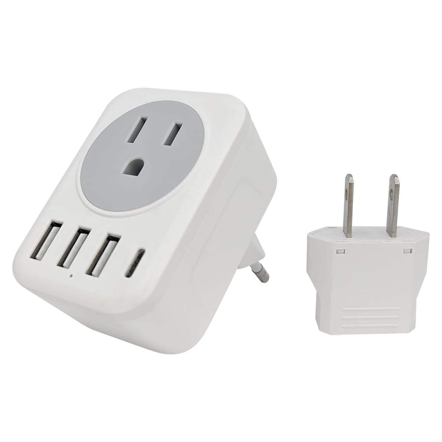 Adaptador de Enchufe de Viaje Cellet TIPO-C 5 en 1 USB