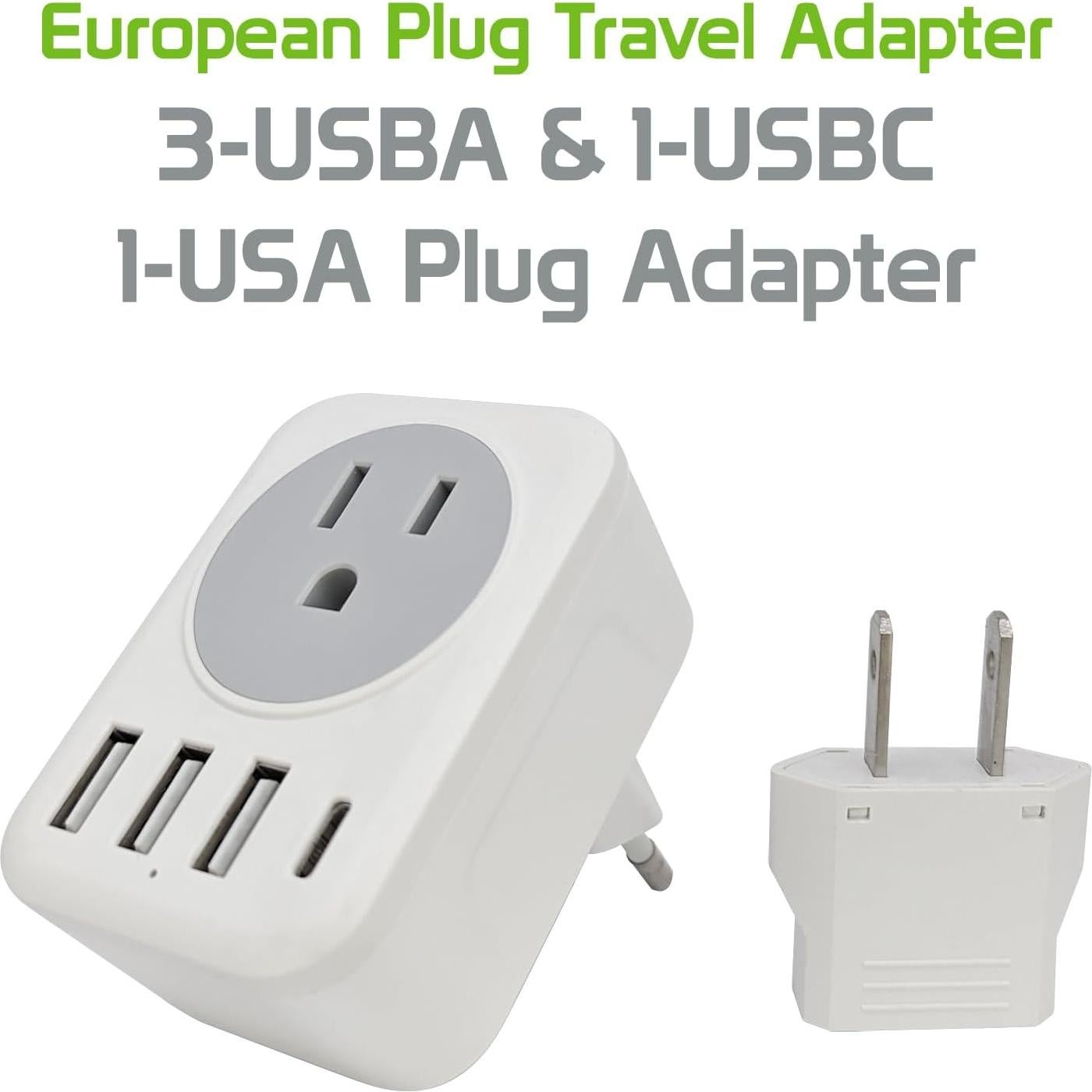 Adaptador de Enchufe de Viaje Cellet TIPO-C 5 en 1 USB