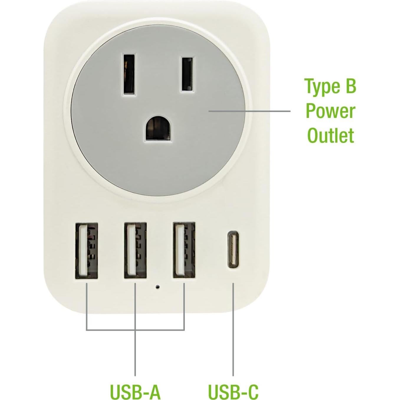 Adaptador de Enchufe de Viaje Cellet TIPO-C 5 en 1 USB