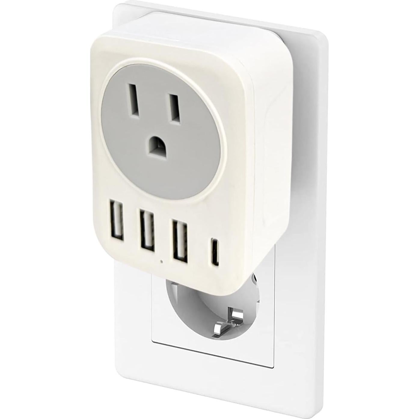 Adaptador de Enchufe de Viaje Cellet TIPO-C 5 en 1 USB