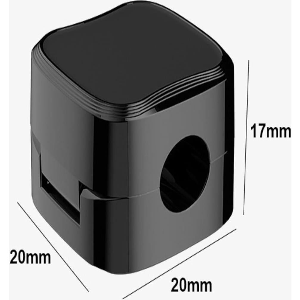 Paquete de 10 Clips Adhesivos Organizadores de Cables Negro