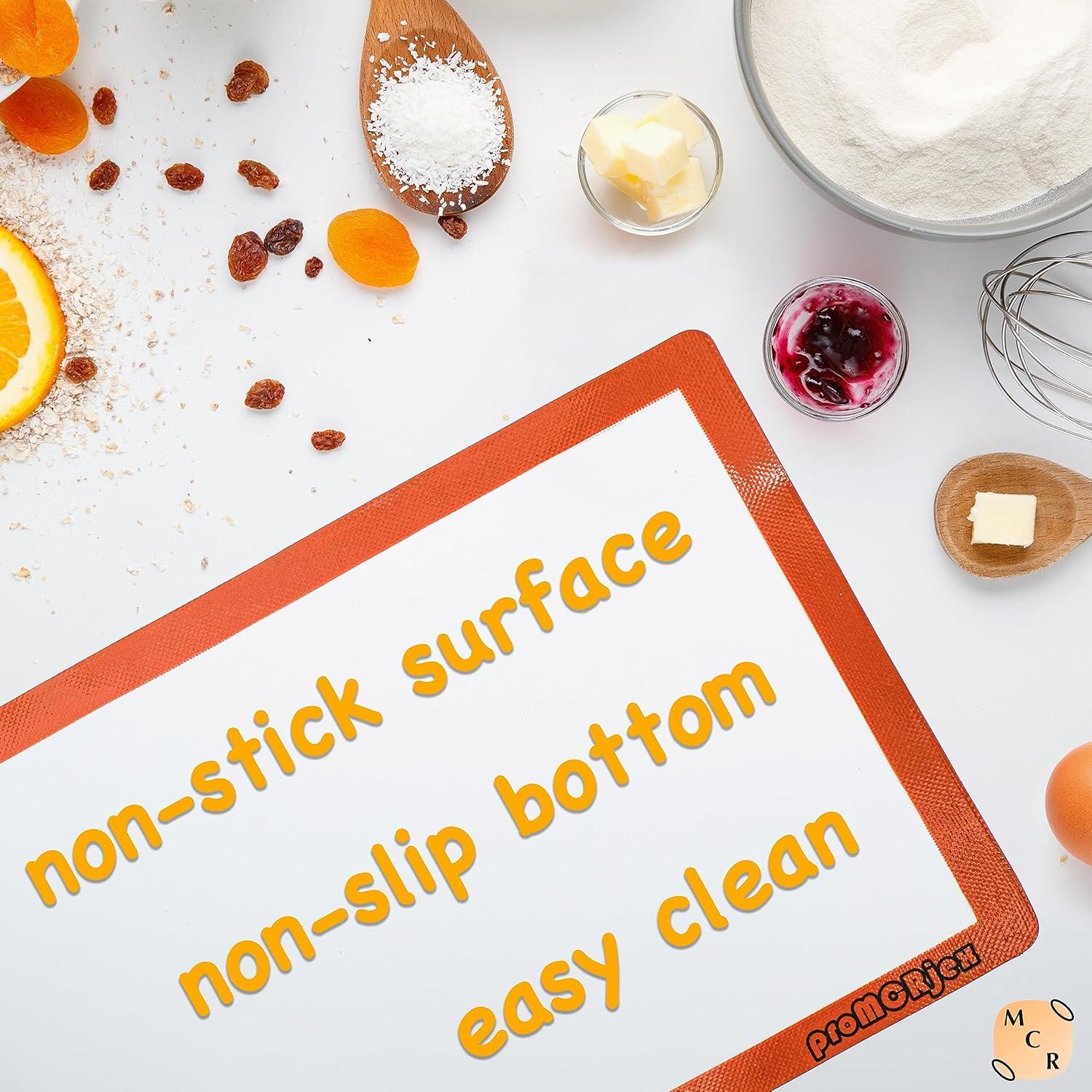 Tapetes de Silicona para Hornear proMCRjex 2 Piezas 30.5x40.6cm y 40.6x61cm