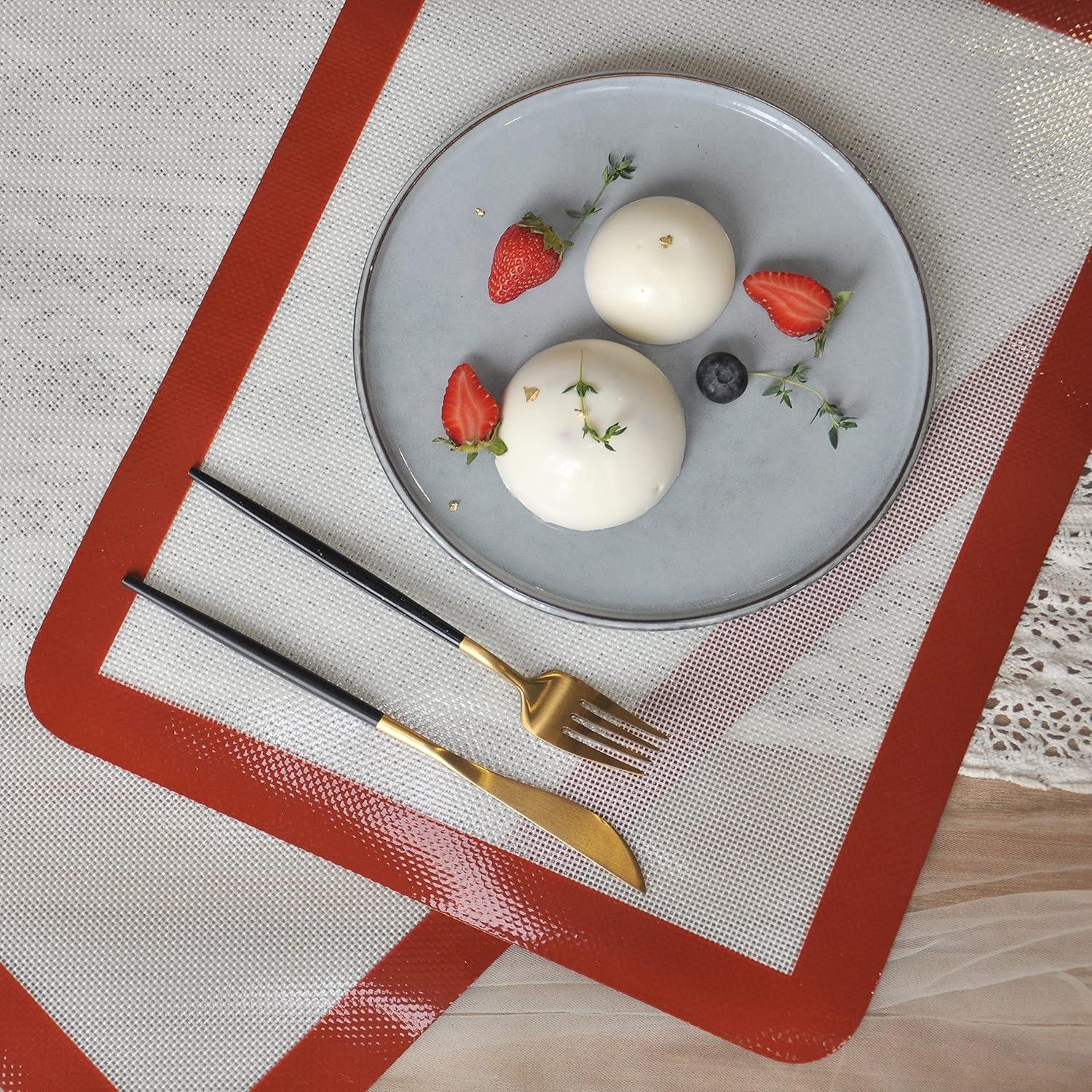 Tapetes de Silicona para Hornear proMCRjex 2 Piezas 30.5x40.6cm y 40.6x61cm