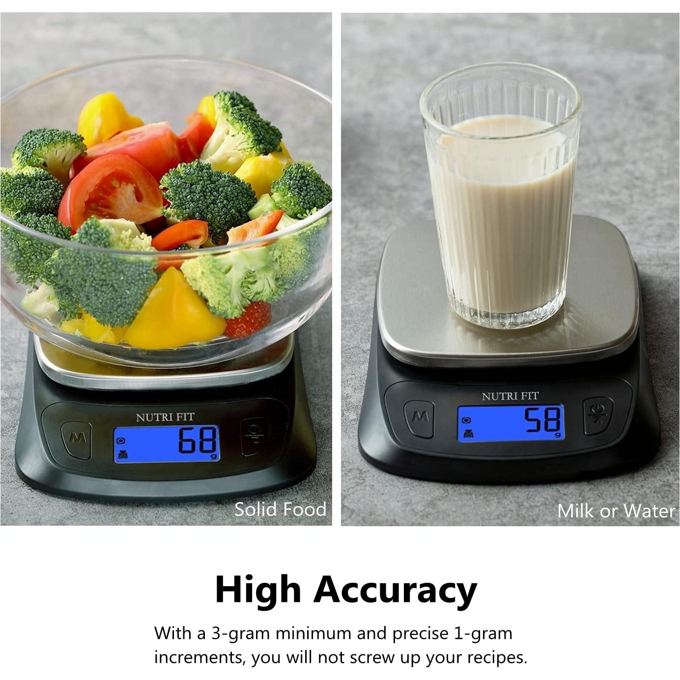 Balanza de Cocina Digital NUTRI FIT Ultra Slim 5kg Acero Inoxidable