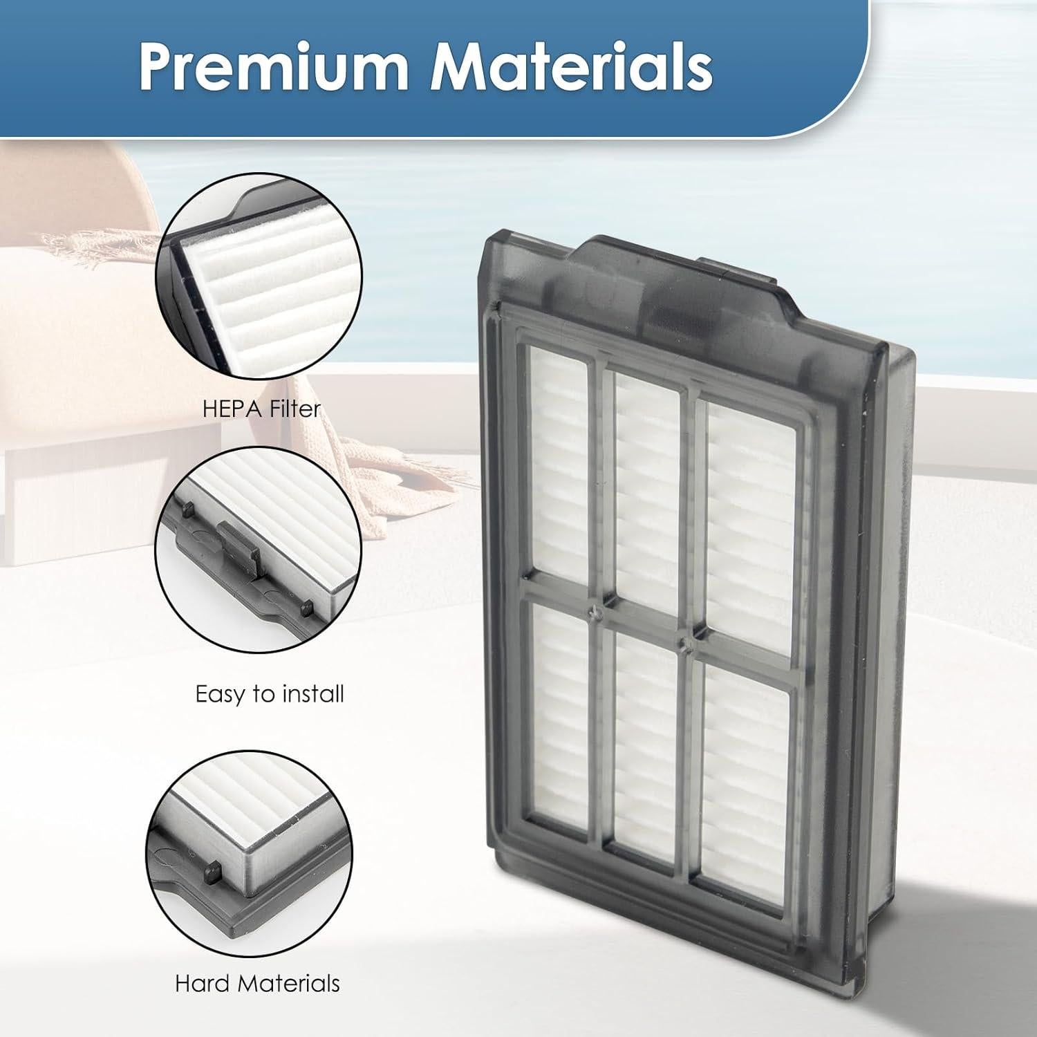 Filtros HEPA de Reemplazo KEYKAO para iRobot Plus 505 Combo - 3 Piezas