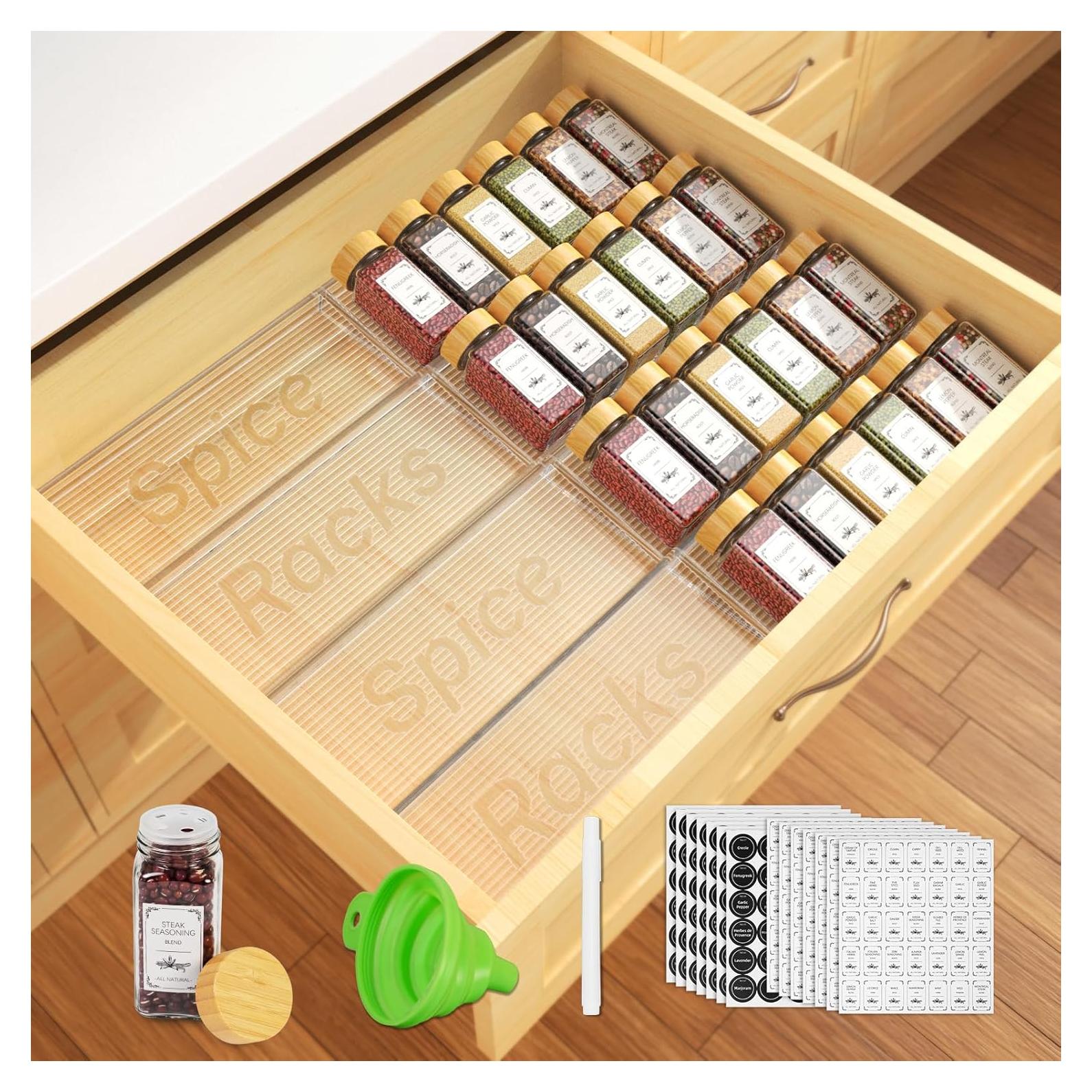 Organizador de Especias Agotglmi con 24 Tarros y 355 Etiquetas