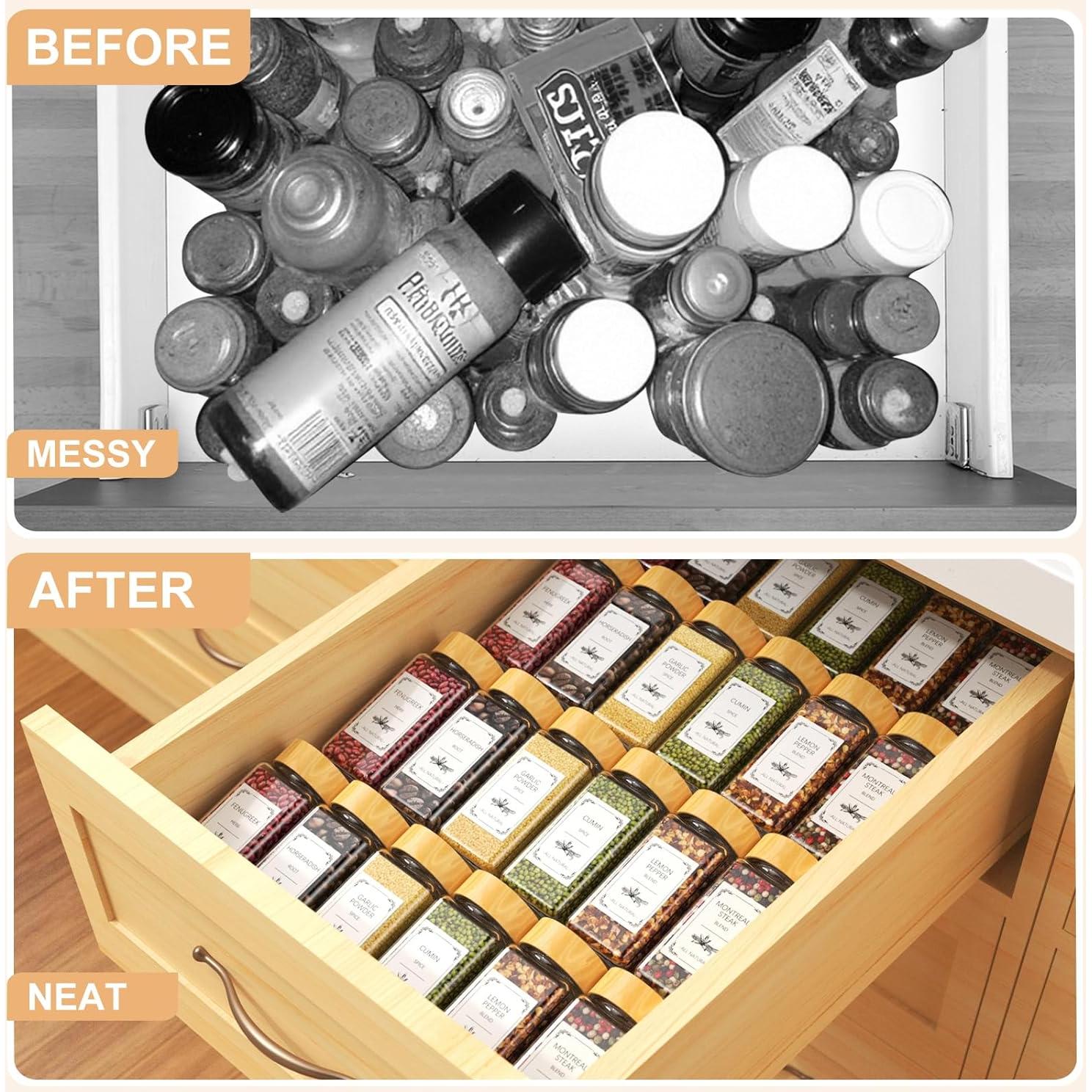 Organizador de Especias Agotglmi con 24 Tarros y 355 Etiquetas