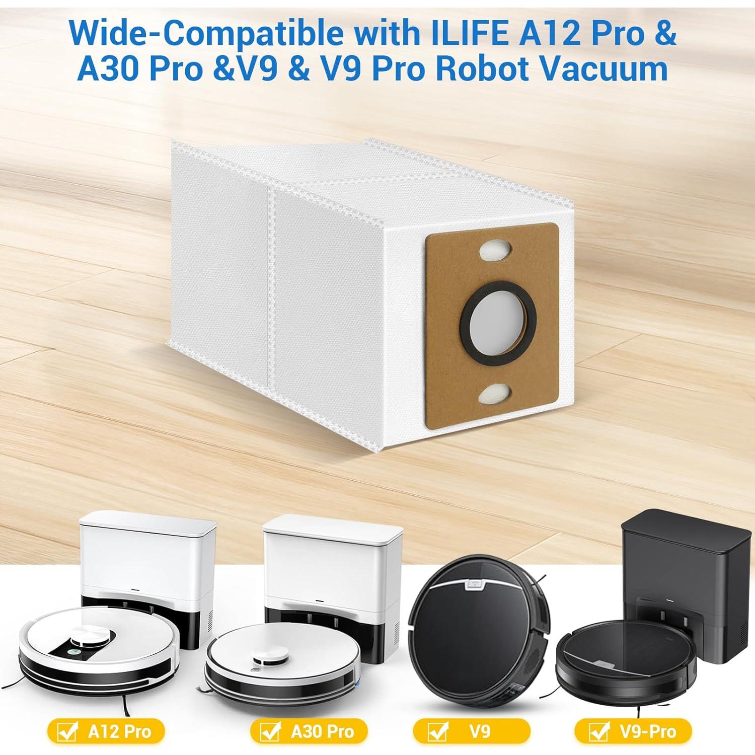 14 Bolsas de Polvo Bluevisk para Aspiradora ILIFE A12 Pro/V9 Pro