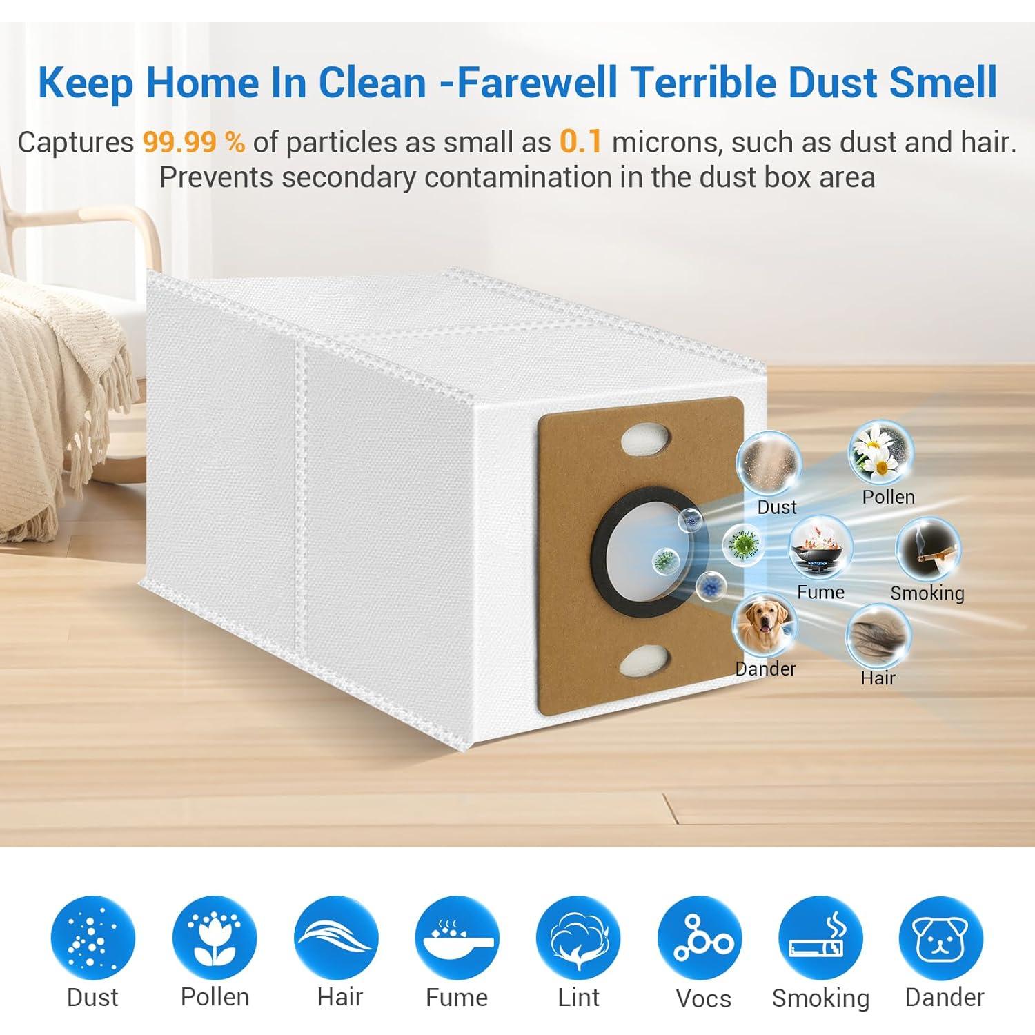 14 Bolsas de Polvo Bluevisk para Aspiradora ILIFE A12 Pro/V9 Pro