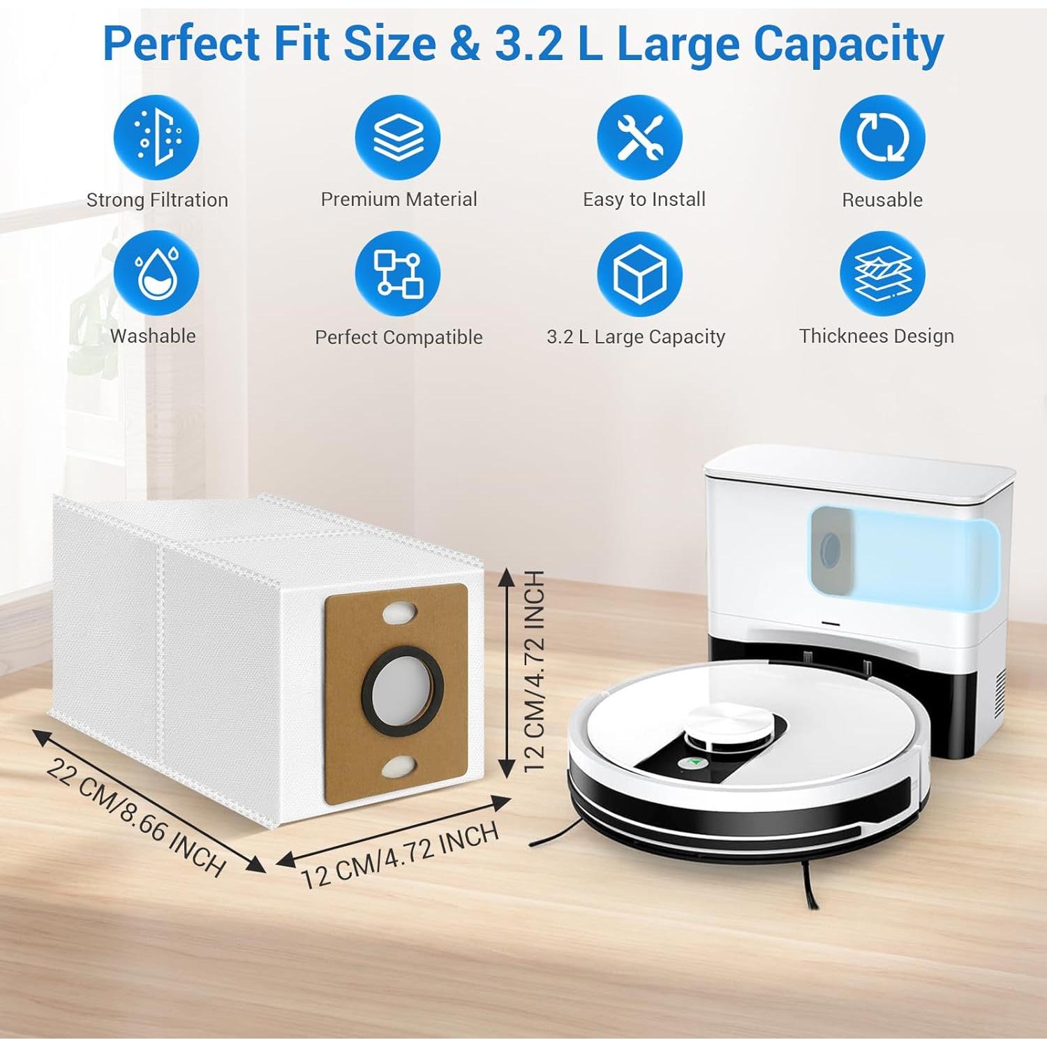 14 Bolsas de Polvo Bluevisk para Aspiradora ILIFE A12 Pro/V9 Pro