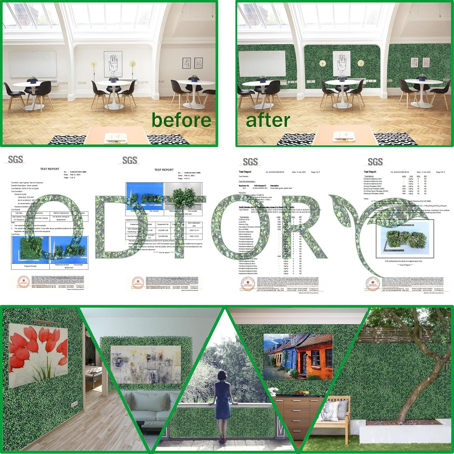 Paneles de Césped Artificial ODTORY 33 cm 9P UV-Antiinflamable