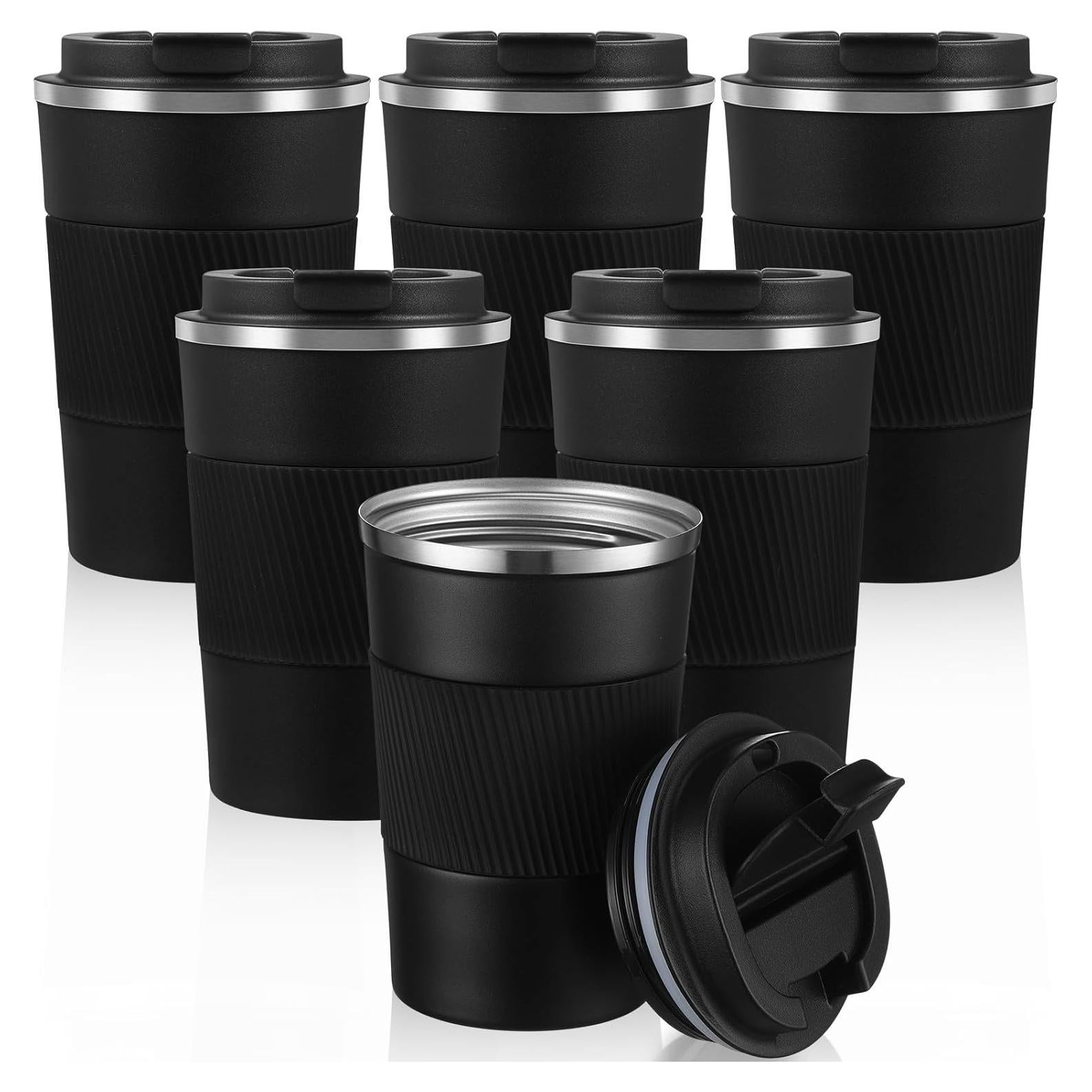 Taza de Café de Viaje Foaincore 6 Pcs 380 ml Acero Inoxidable