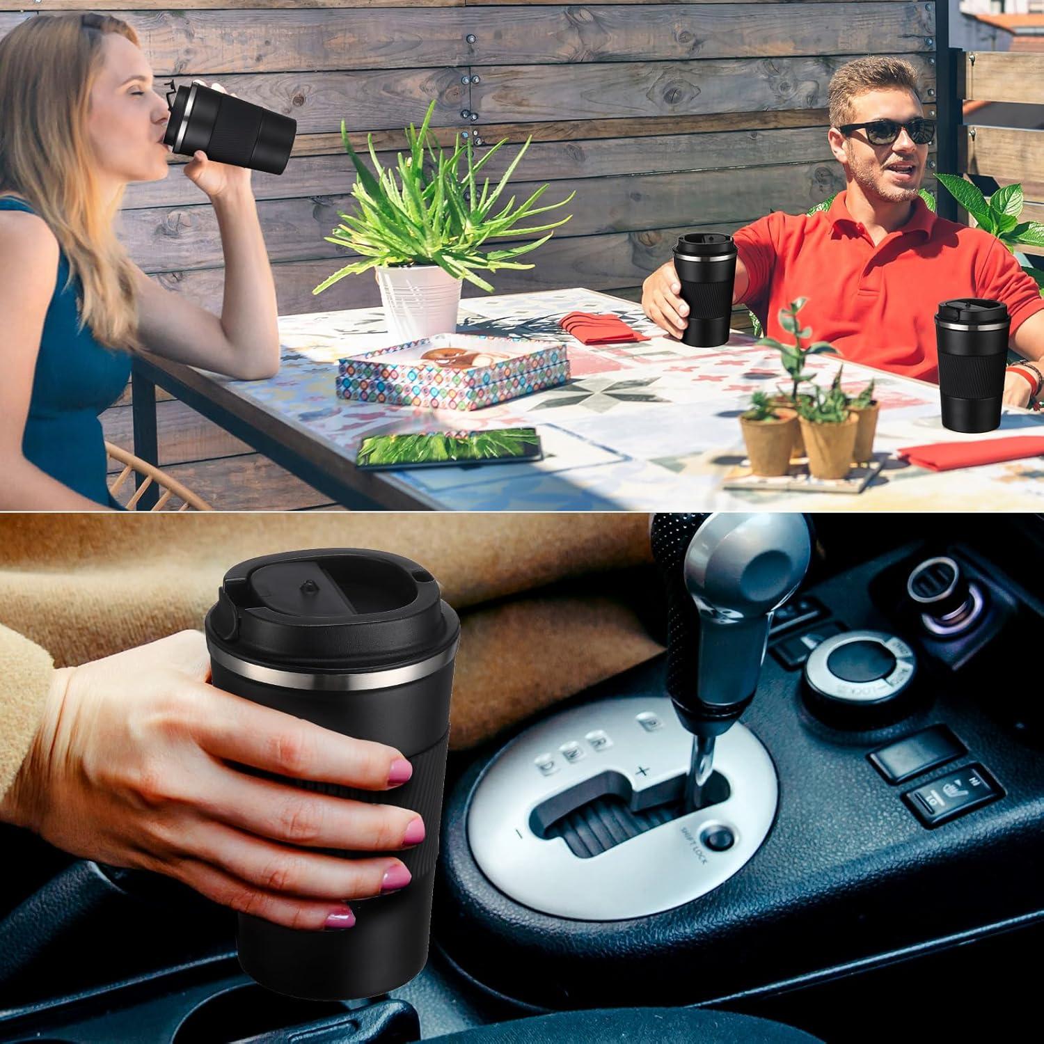 Taza de Café de Viaje Foaincore 6 Pcs 380 ml Acero Inoxidable