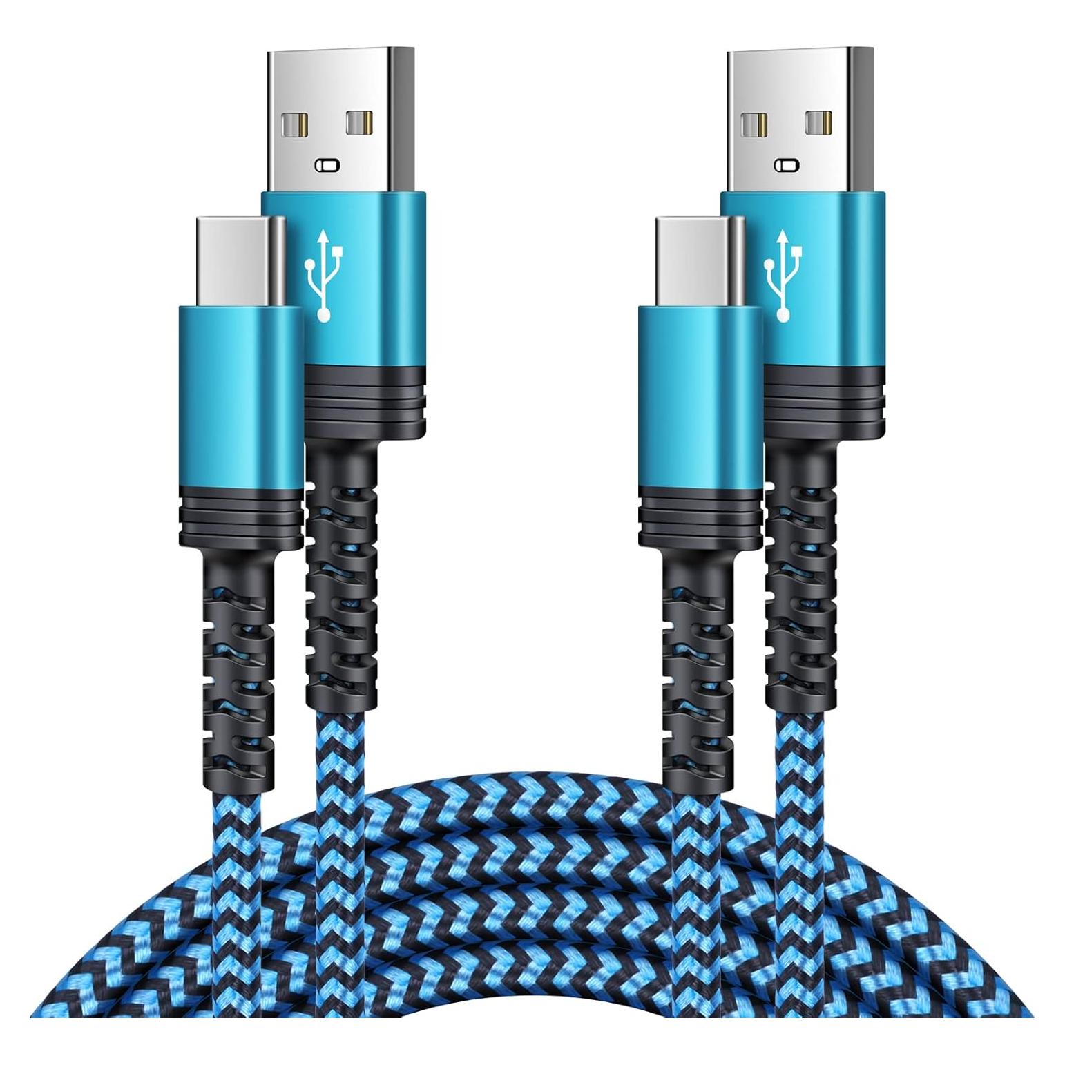 Cable USB C Rápido 2Pack 3FT Ehoho Trenzado Nylon