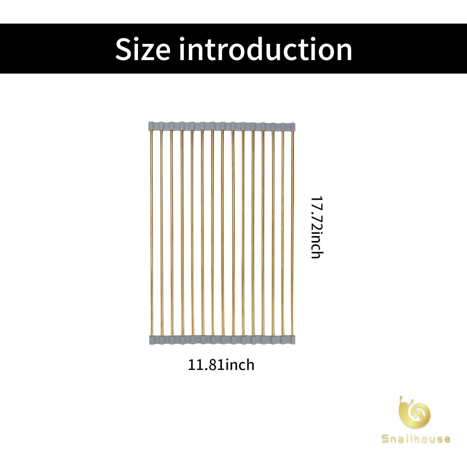 Escurridor de Platos Snailhouse Acero Inoxidable 45.2x30cm Dorado