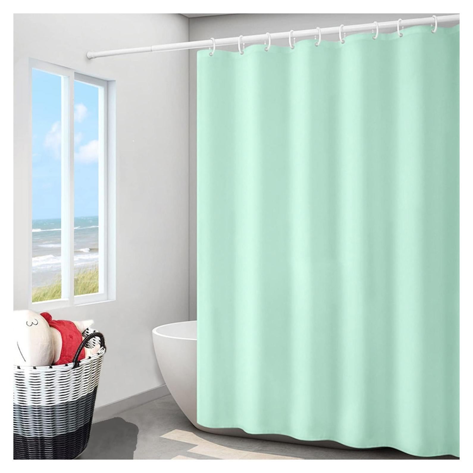 Cortina de Ducha LLSCL Verde Manzana Impermeable 182x182 cm