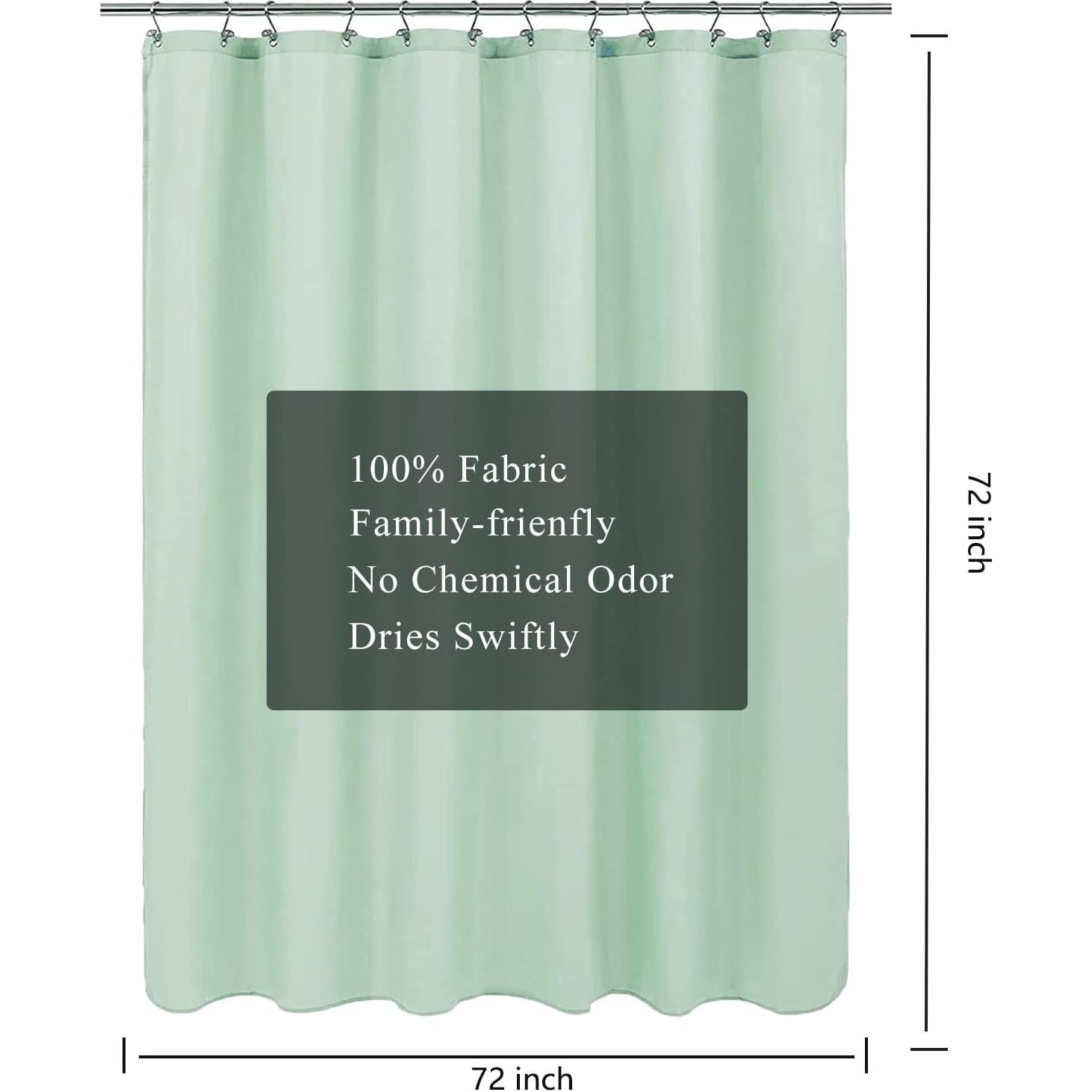 Cortina de Ducha LLSCL Verde Manzana Impermeable 182x182 cm