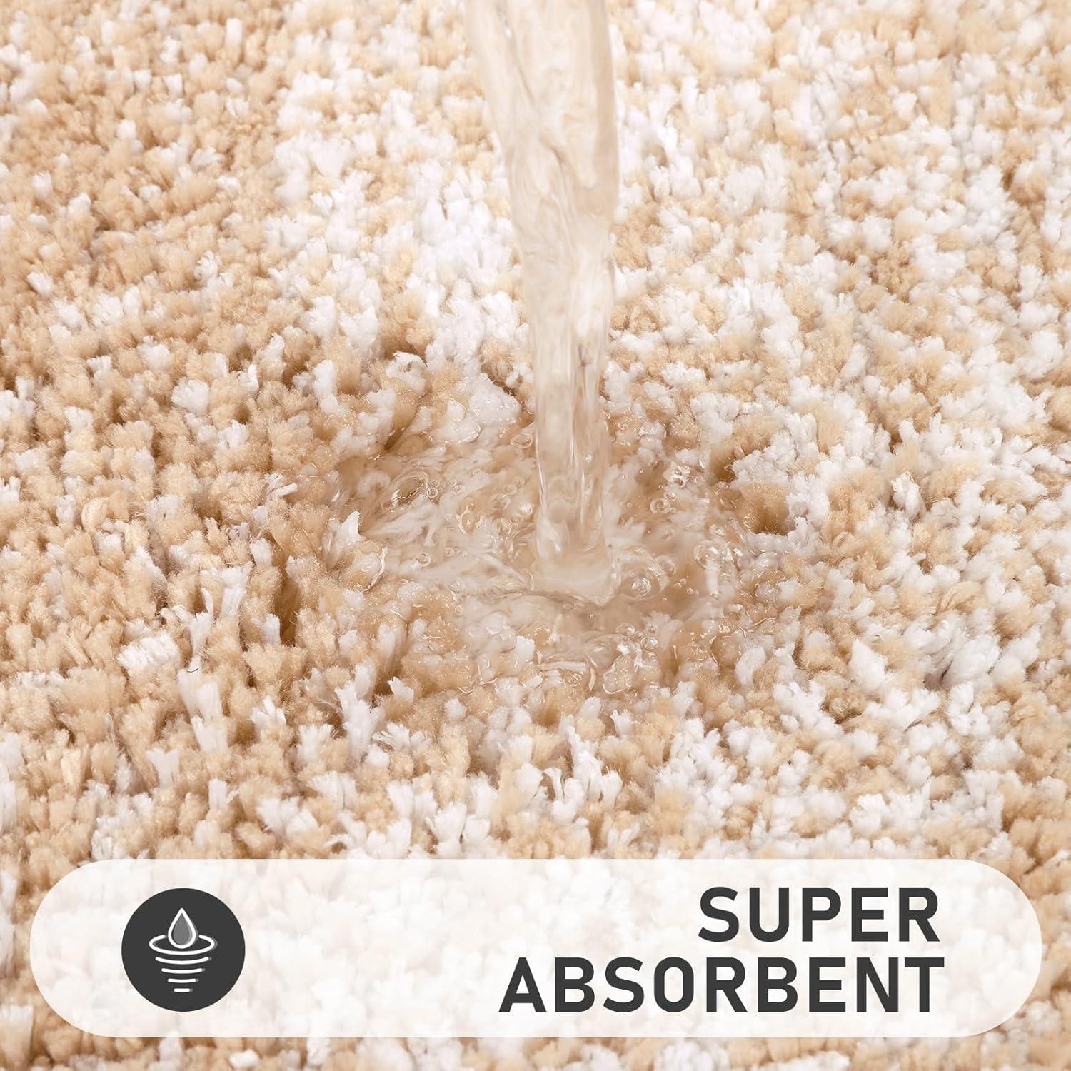 Conjunto de Alfombrillas de Baño Bsmathom 4 Piezas Antideslizante