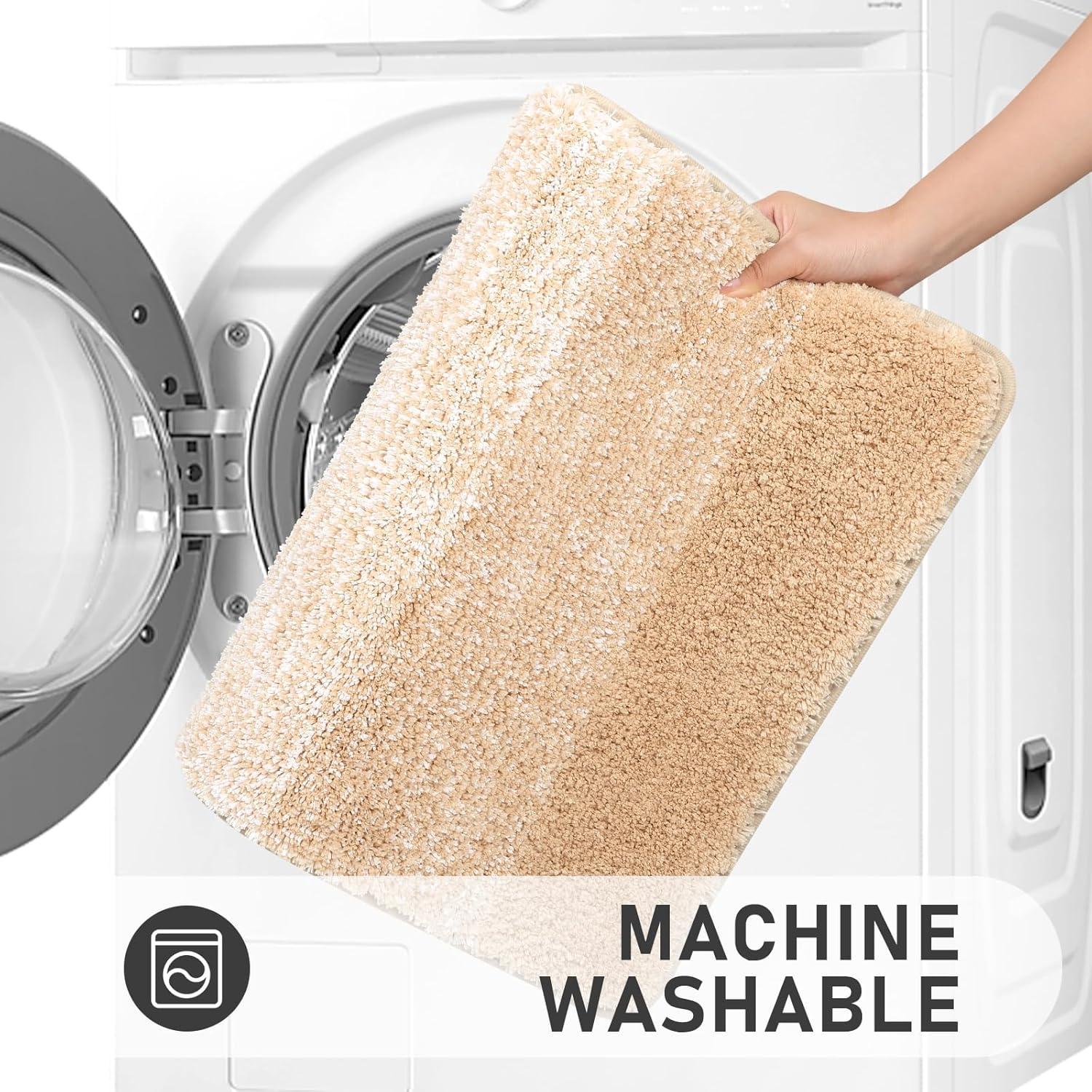 Conjunto de Alfombrillas de Baño Bsmathom 4 Piezas Antideslizante