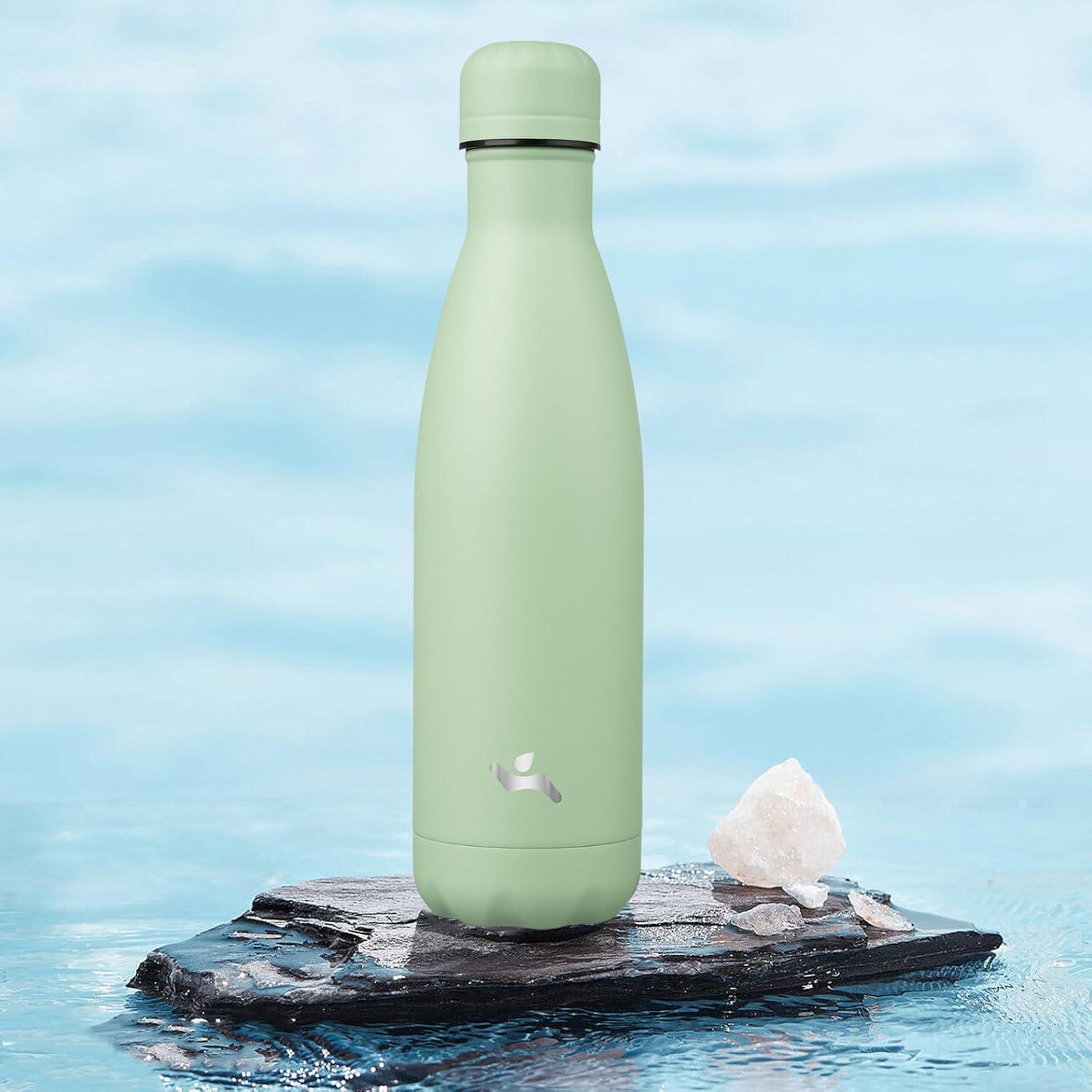 Botella de Agua Aislada Konokyo 500 ml Doble Pared Verde