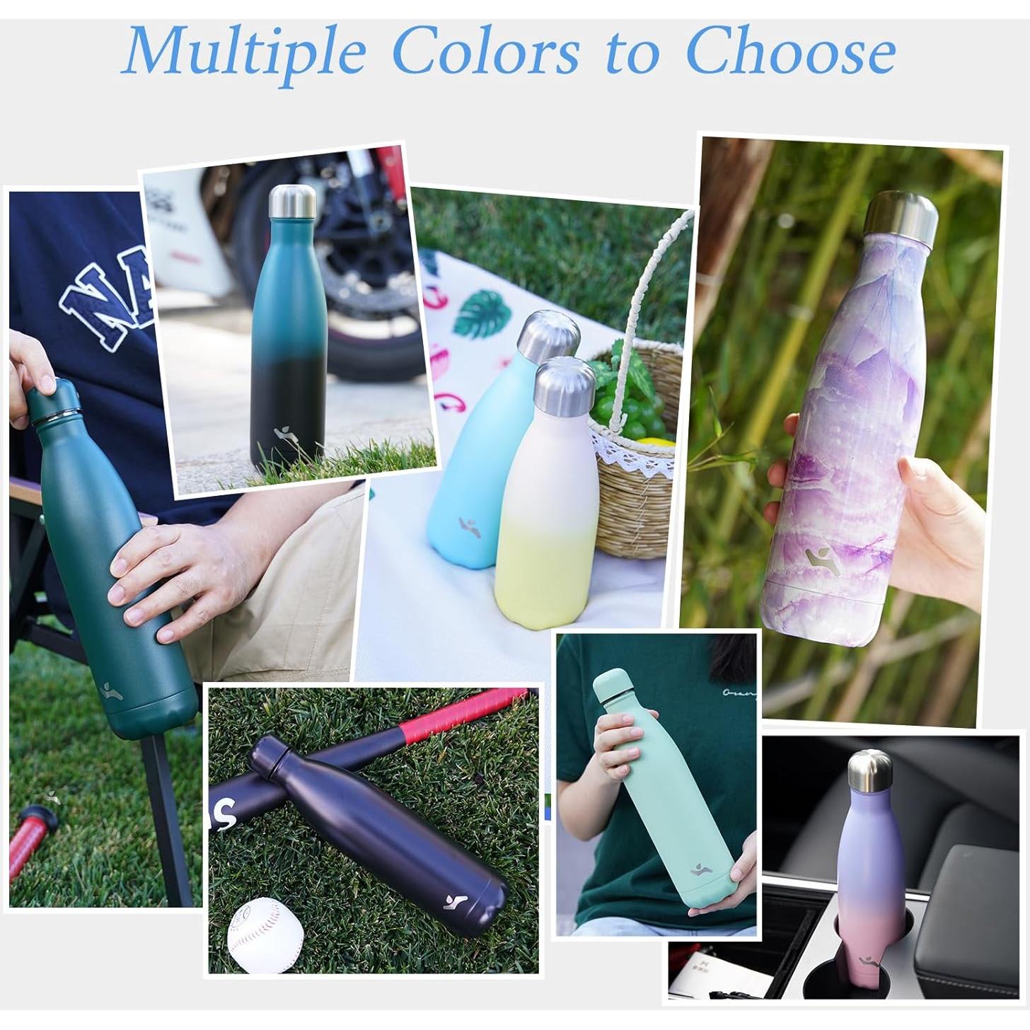 Botella de Agua Aislada Konokyo 500 ml Doble Pared Verde