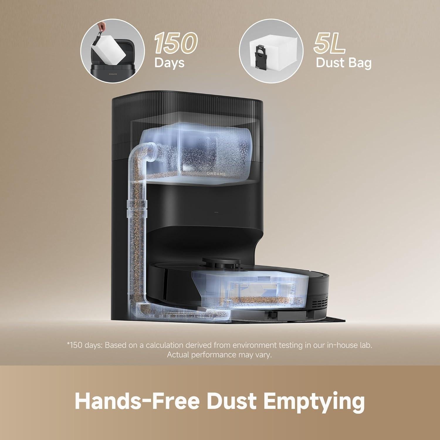 Aspiradora Robot DREAME D20 Plus 2 en 1, 13000Pa, Negro