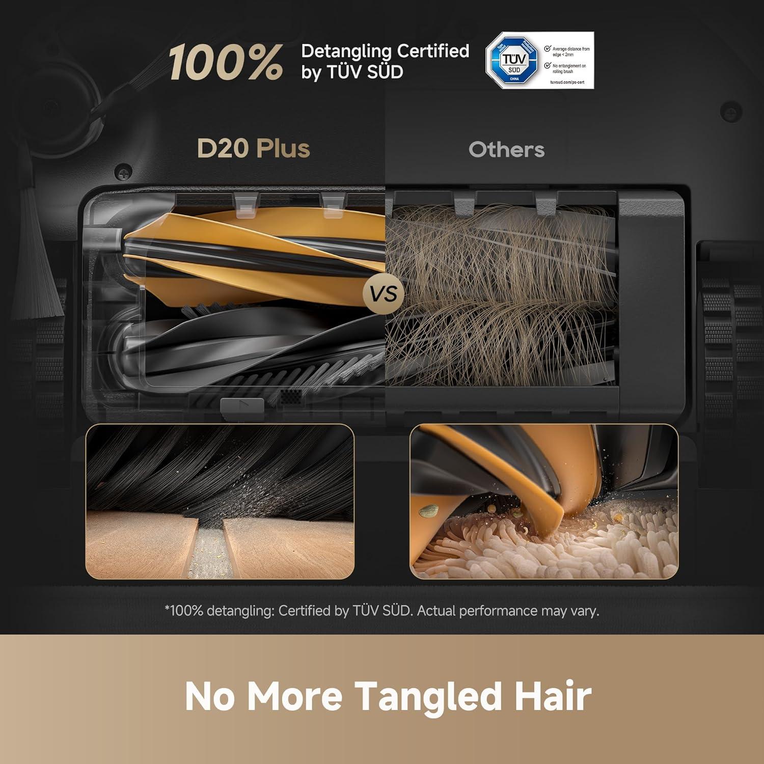 Aspiradora Robot DREAME D20 Plus 2 en 1, 13000Pa, Negro