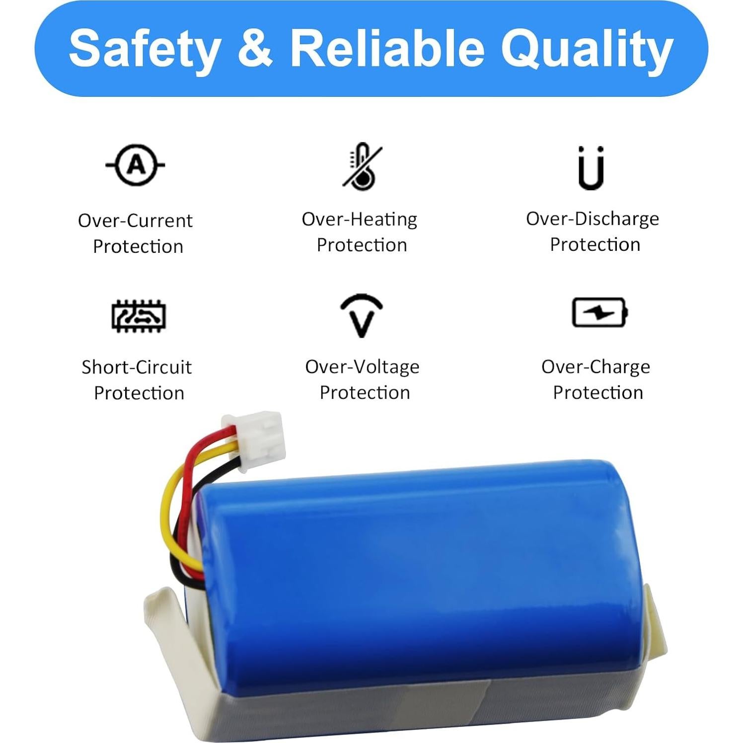 Batería de Reemplazo 2600mAh para Aspiradora CECOTEC ICR18650-14