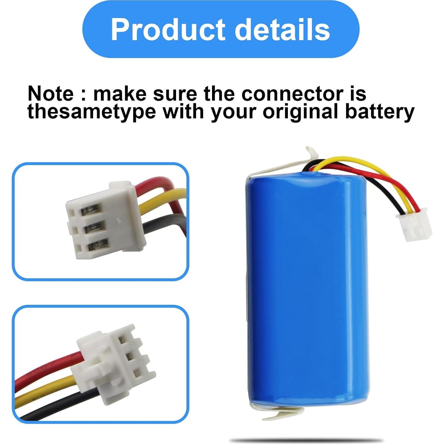 Batería de Reemplazo 2600mAh para Aspiradora CECOTEC ICR18650-14