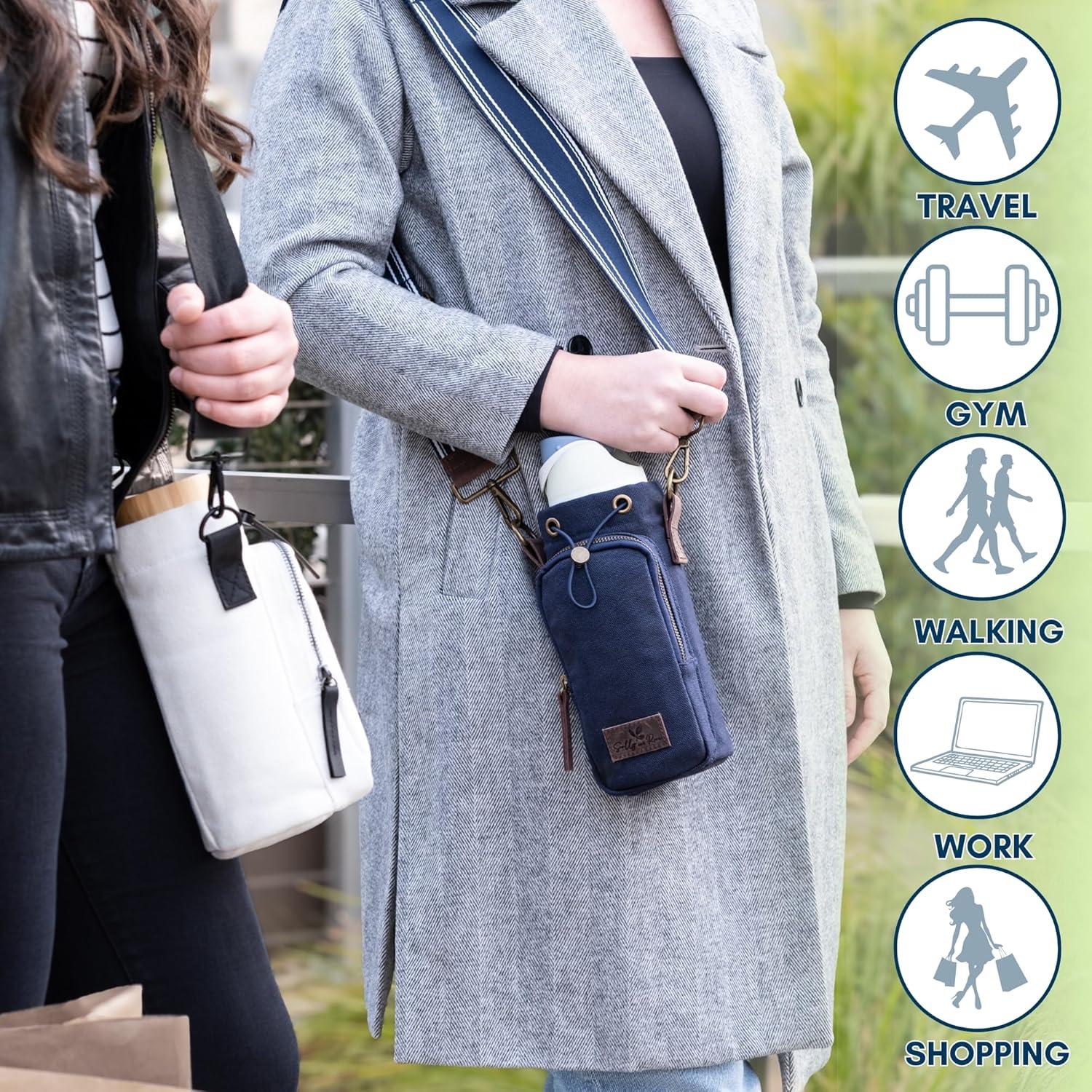 Bolsa de Agua Cruzada Solly and Rue | Lona Algodón Aislada