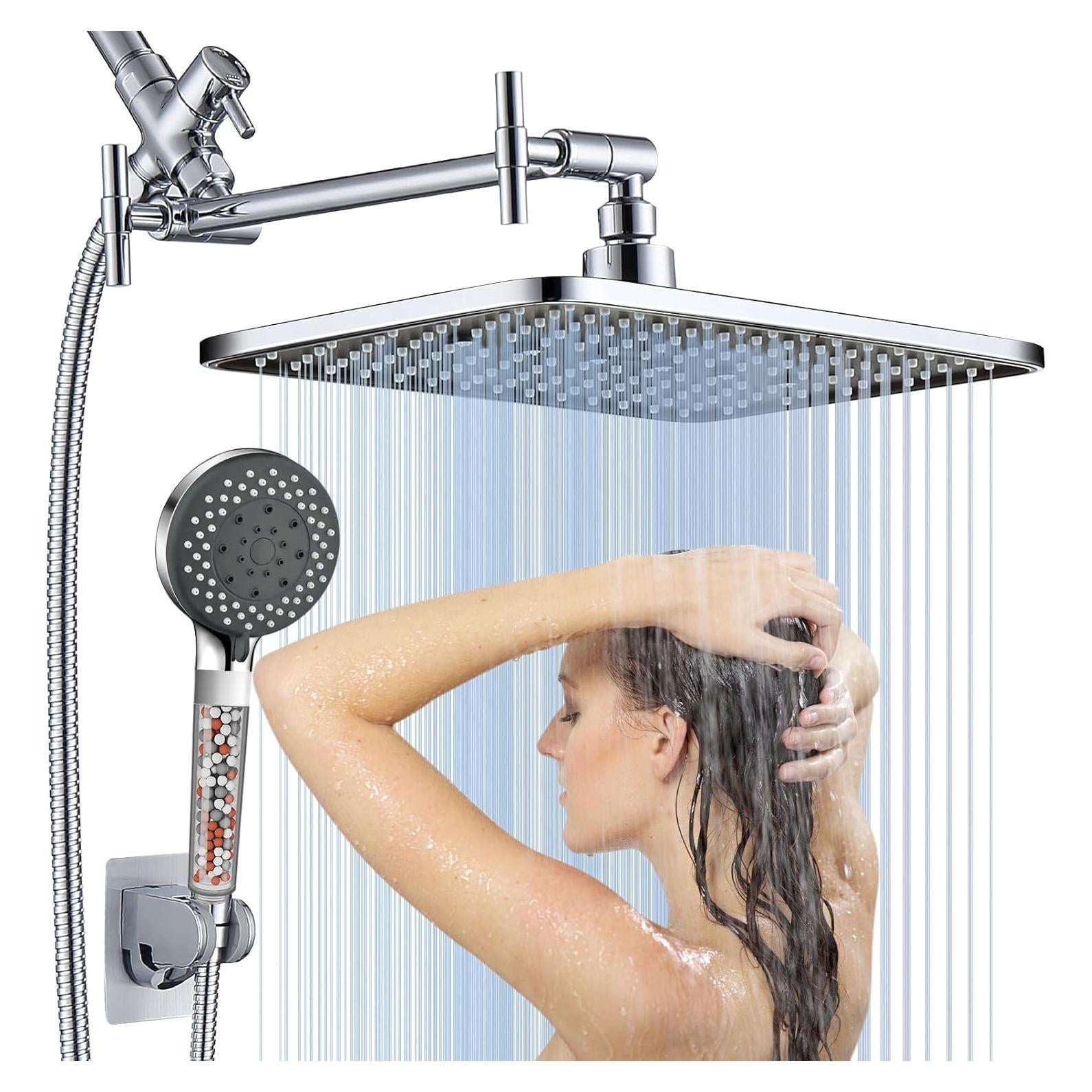 Combo de Ducha Filtrada BSTKEECL 12" Lluvia + Mano 5 Configuraciones