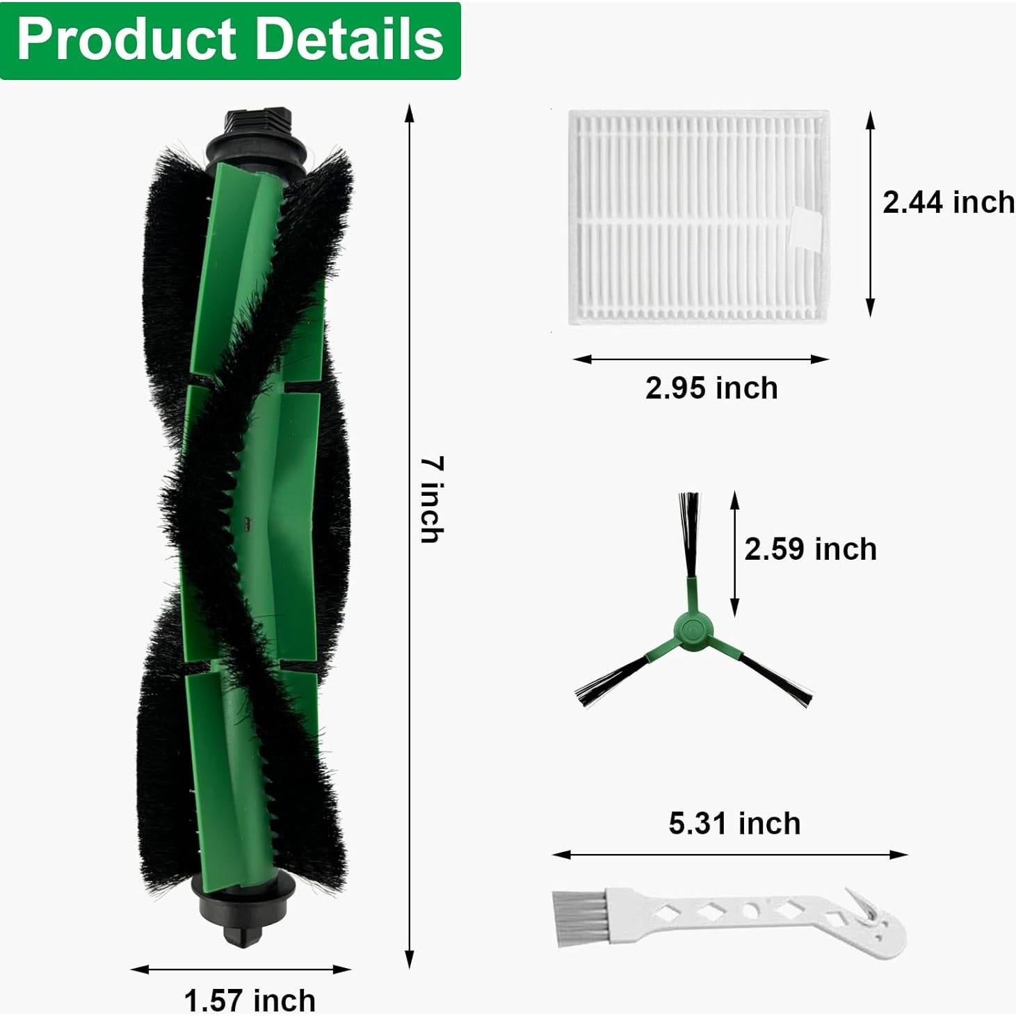 Piezas de Repuesto LesinaVac para iRobot Roomba Q011, 19 Piezas