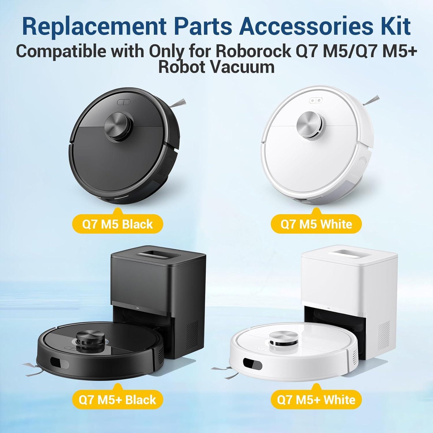 Kit de Repuesto BUXEBUX para Aspiradora Robot Roborock Q7 M5