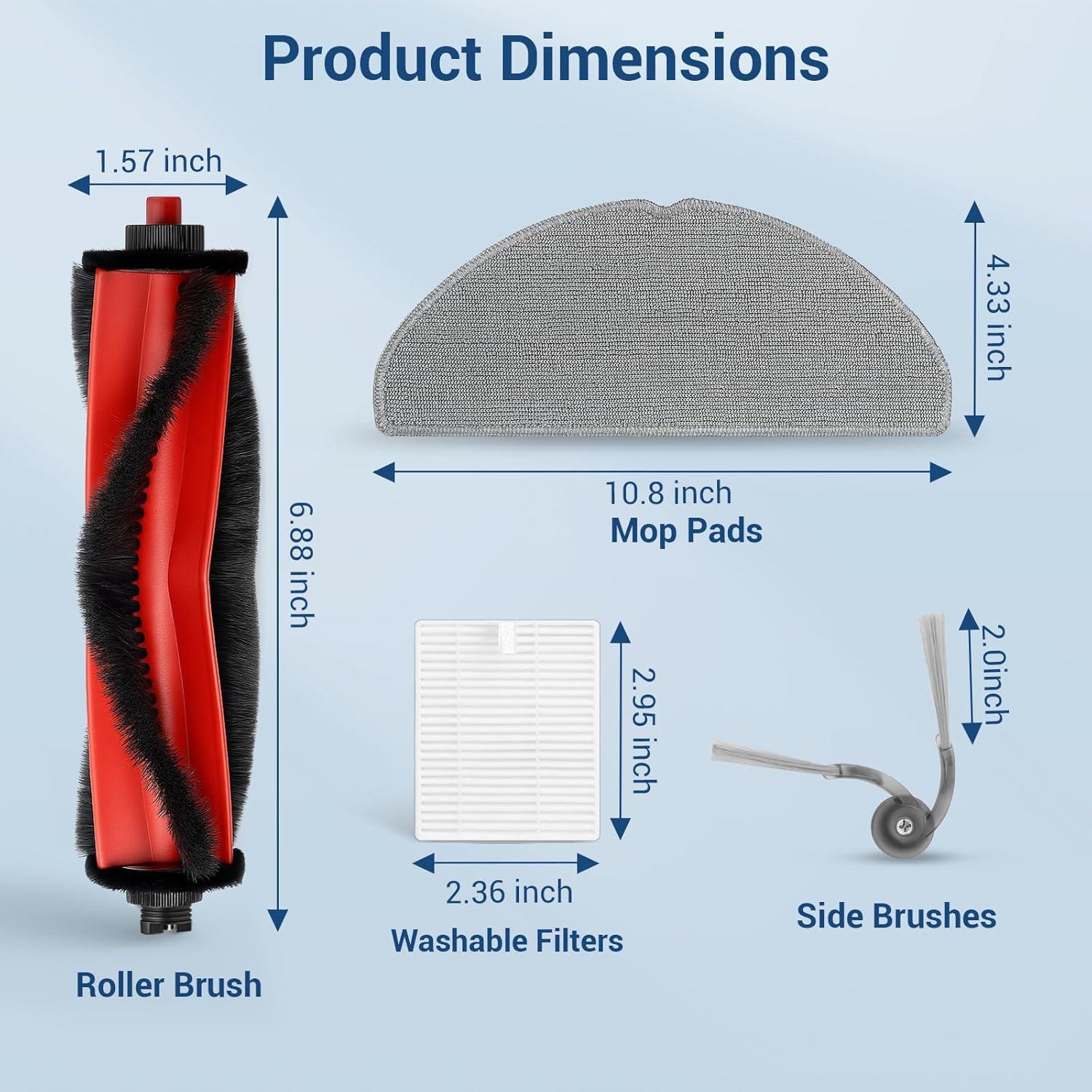 Kit de Repuesto BUXEBUX para Aspiradora Robot Roborock Q7 M5