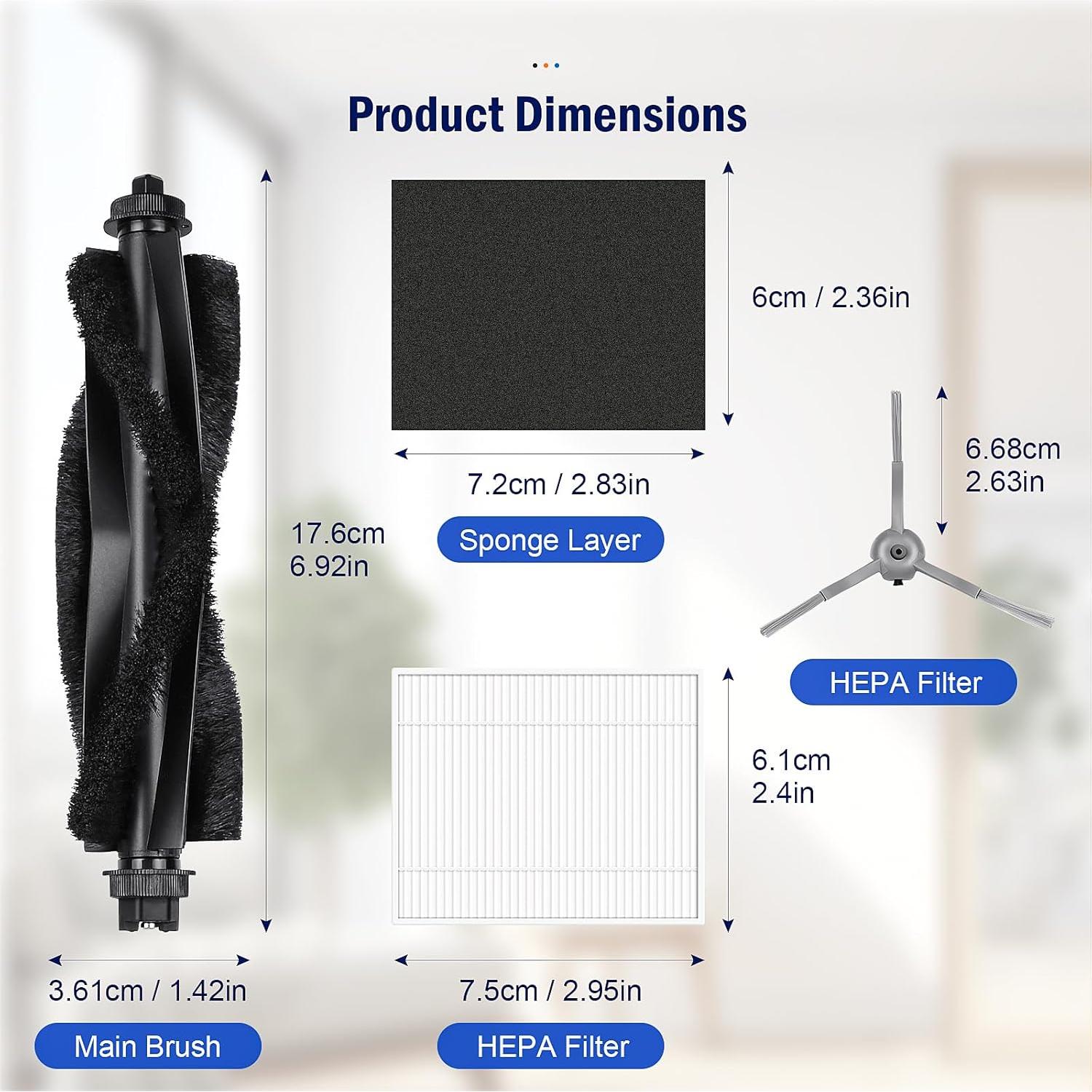 Kit de Accesorios para Robot Aspirador eufy L50 L60 - 20 Piezas