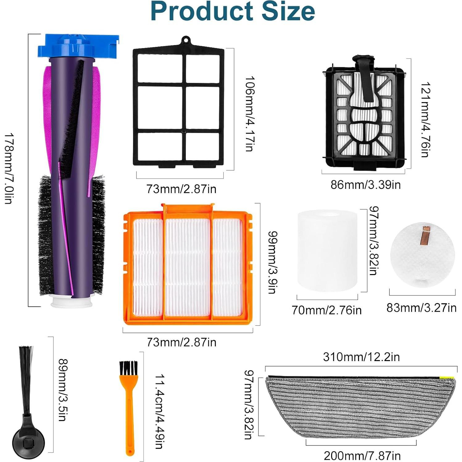 Kit de Repuestos para Aspiradora Robot Shark AV2800 - 18 Piezas